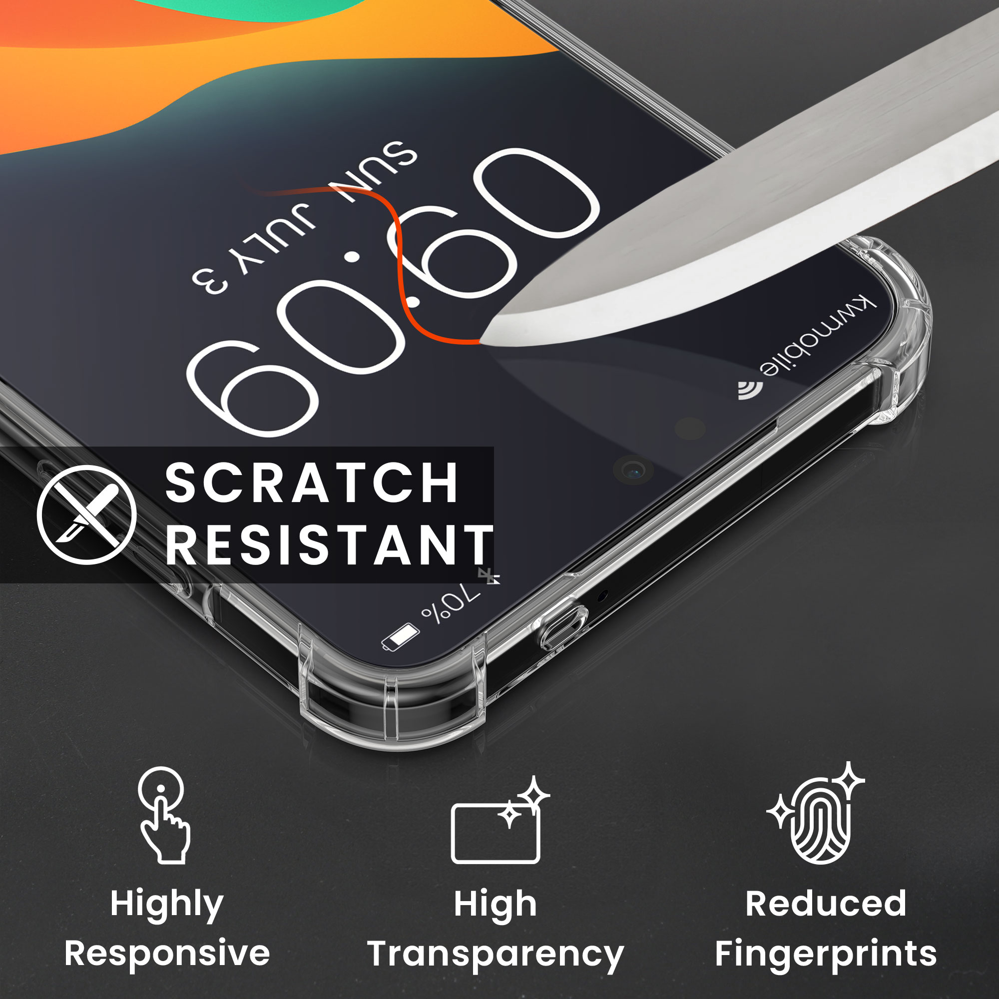 Průhledný kryt na mobil Samsung Galaxy A57 5G kalibri TPU + 2x tvrzené sklo transparentní