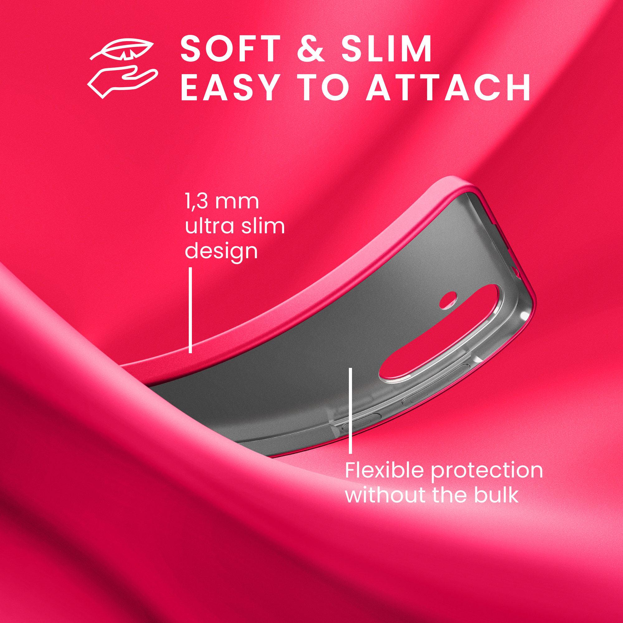 Pouzdro pro Samsung Galaxy A37 5G kwmobile tenké metalické silikonové - metalická růžová