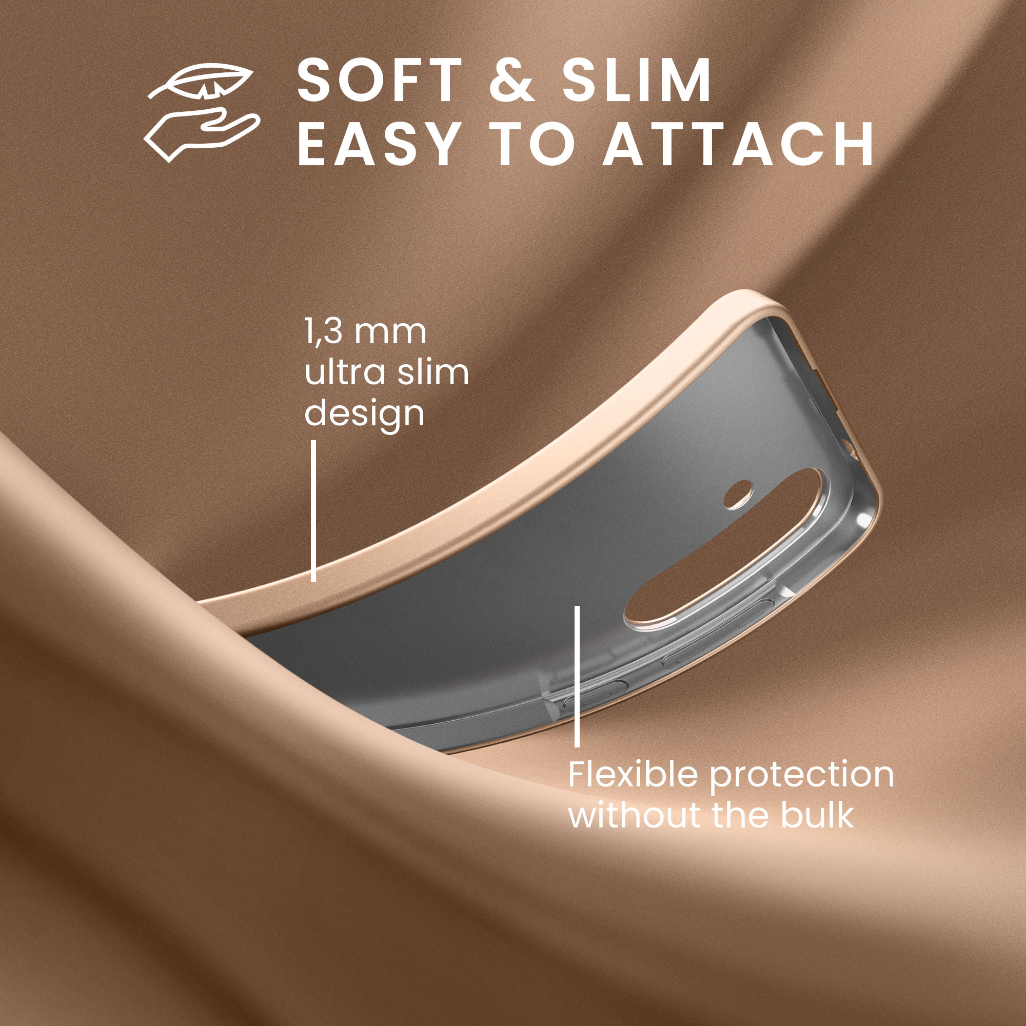 Pouzdro pro Samsung Galaxy A37 5G kwmobile tenké metalické silikonové - metalický zlatá