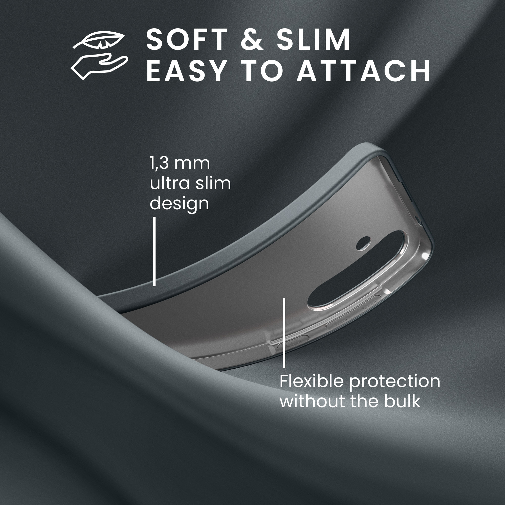 Pouzdro pro Samsung Galaxy A37 5G kwmobile tenké metalické silikonové - metalická šedá