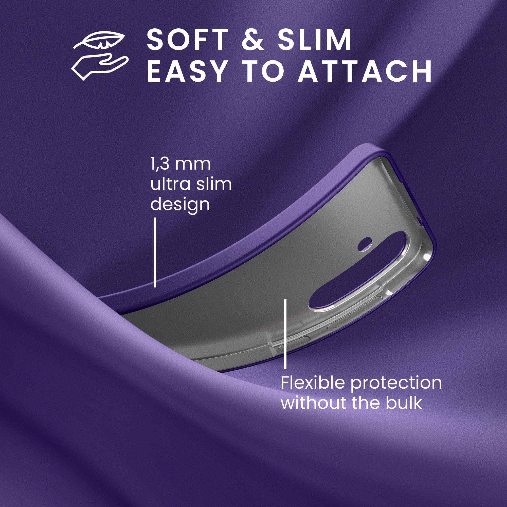 Pouzdro pro Samsung Galaxy A37 5G kwmobile tenké metalické silikonové - metalická modrofialová