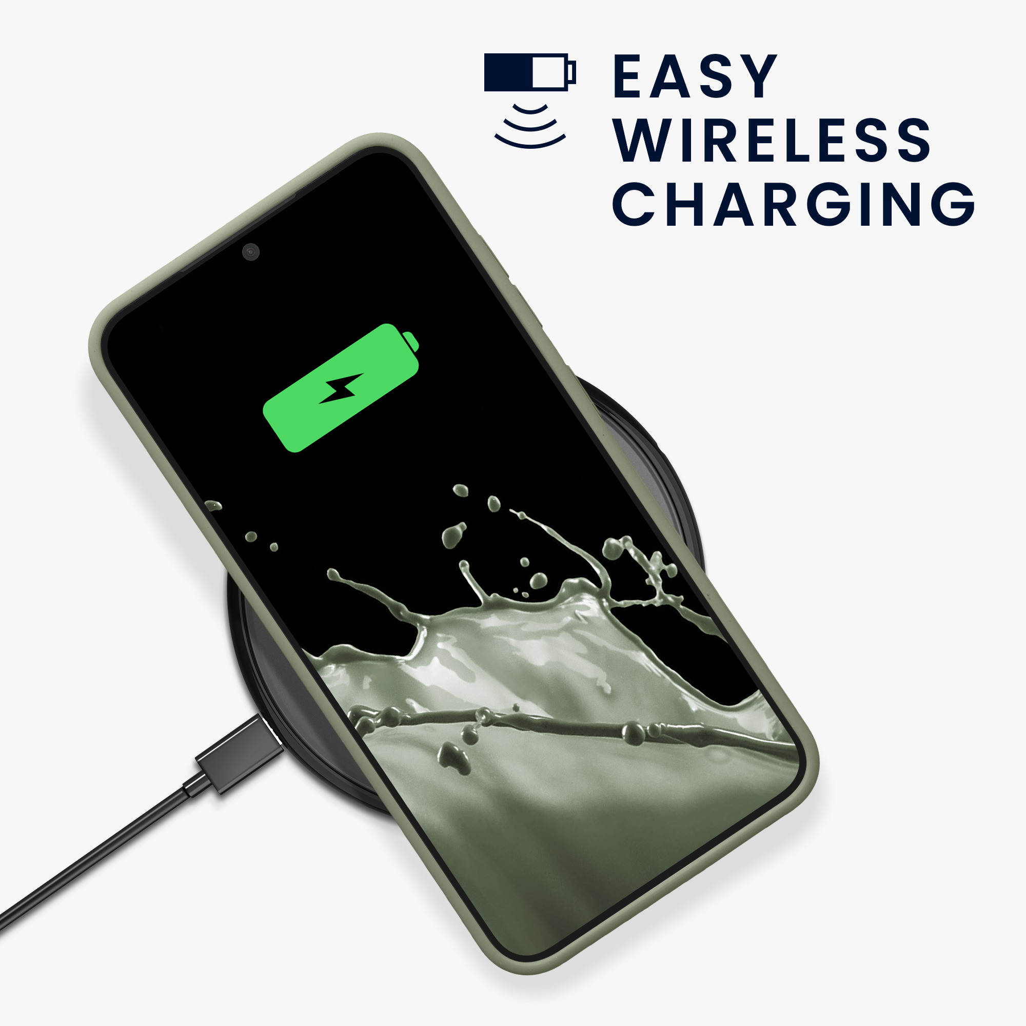 Pouzdro pro Samsung Galaxy S25 kwmobile tenké silikonové - šedozelená