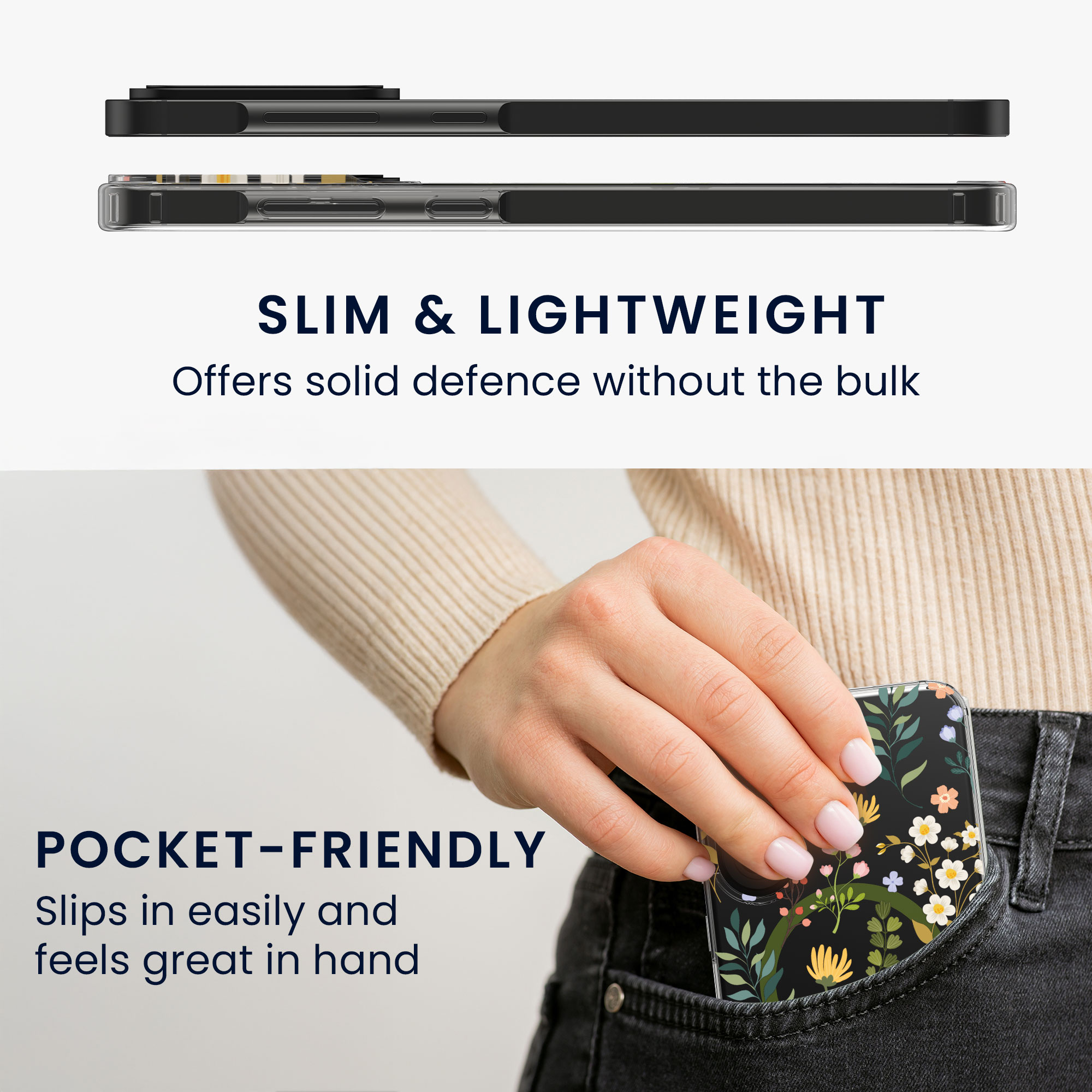 Čiré pouzdro na telefon pro Samsung Galaxy A57 5G kwmobile MagSafe TPU - motiv okouzlující květiny