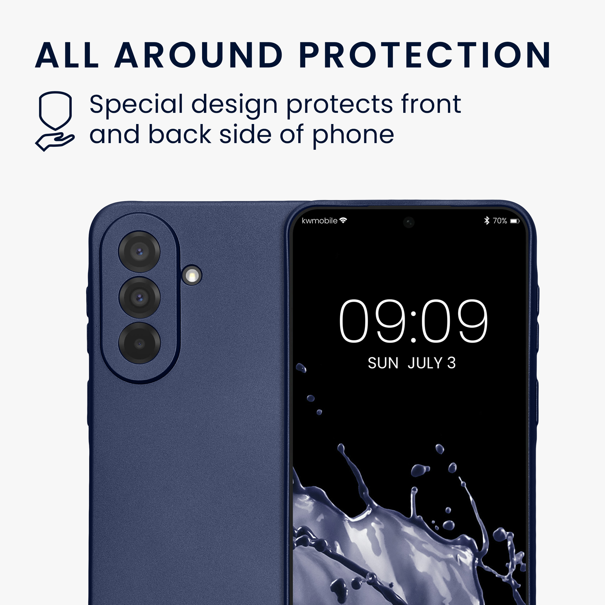 Pouzdro pro Samsung Galaxy A37 5G kwmobile metalické TPU - metalická modrá