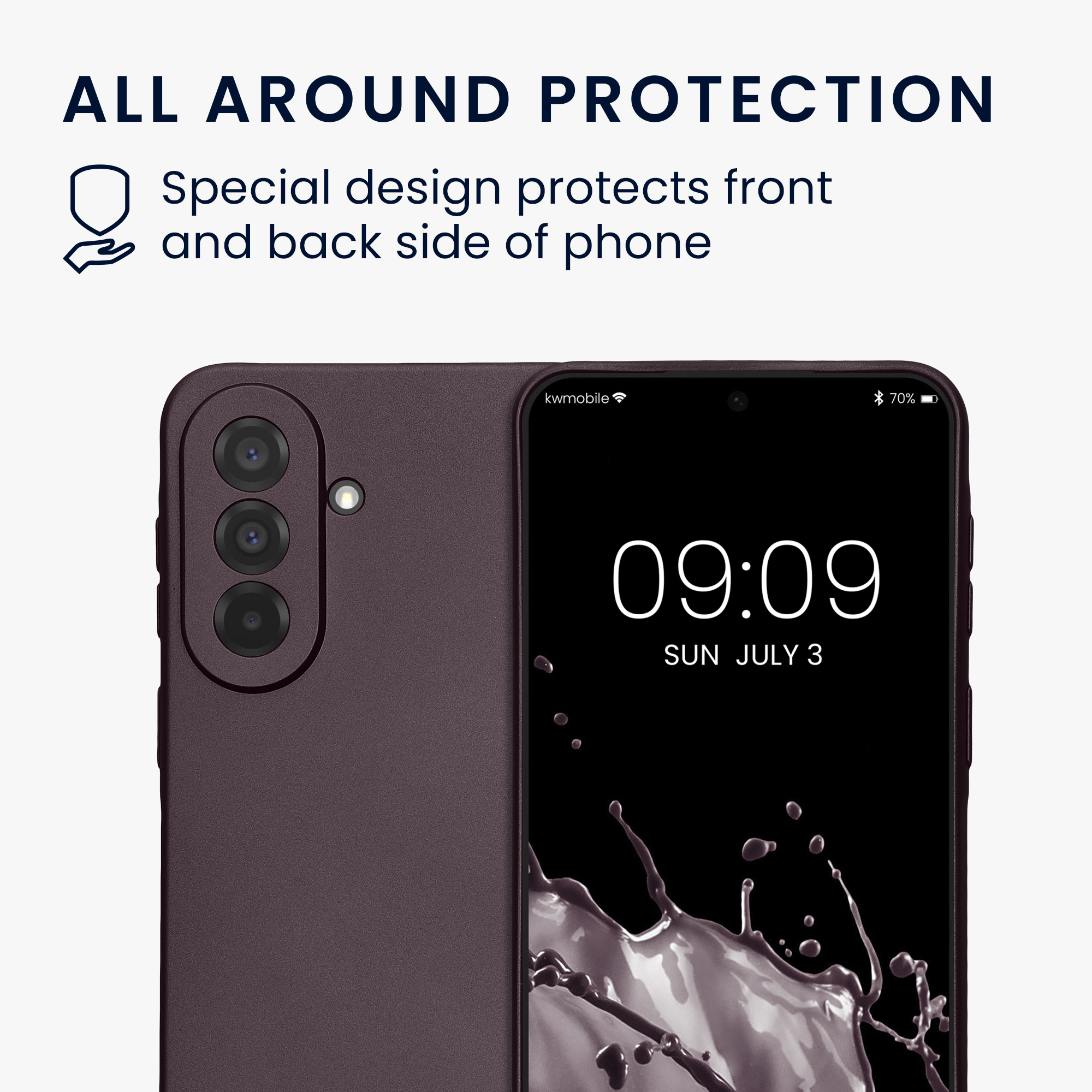 Pouzdro pro Samsung Galaxy A37 5G kwmobile metalické TPU - metalická bordó