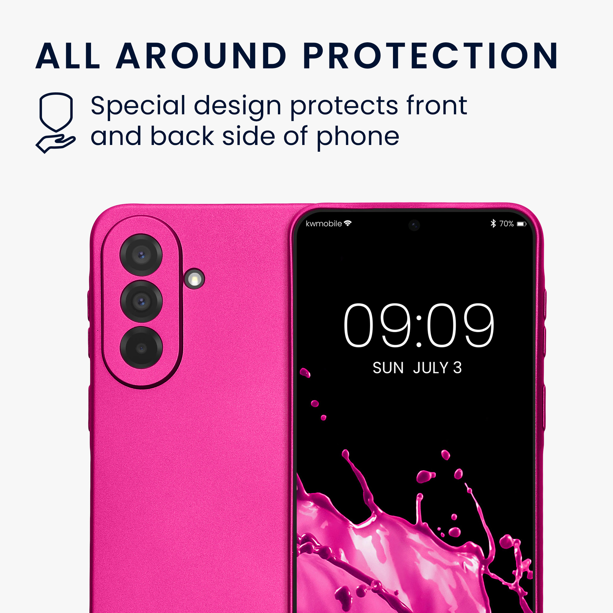 Metalický kryt Samsung Galaxy A37 5G kwmobile růžový