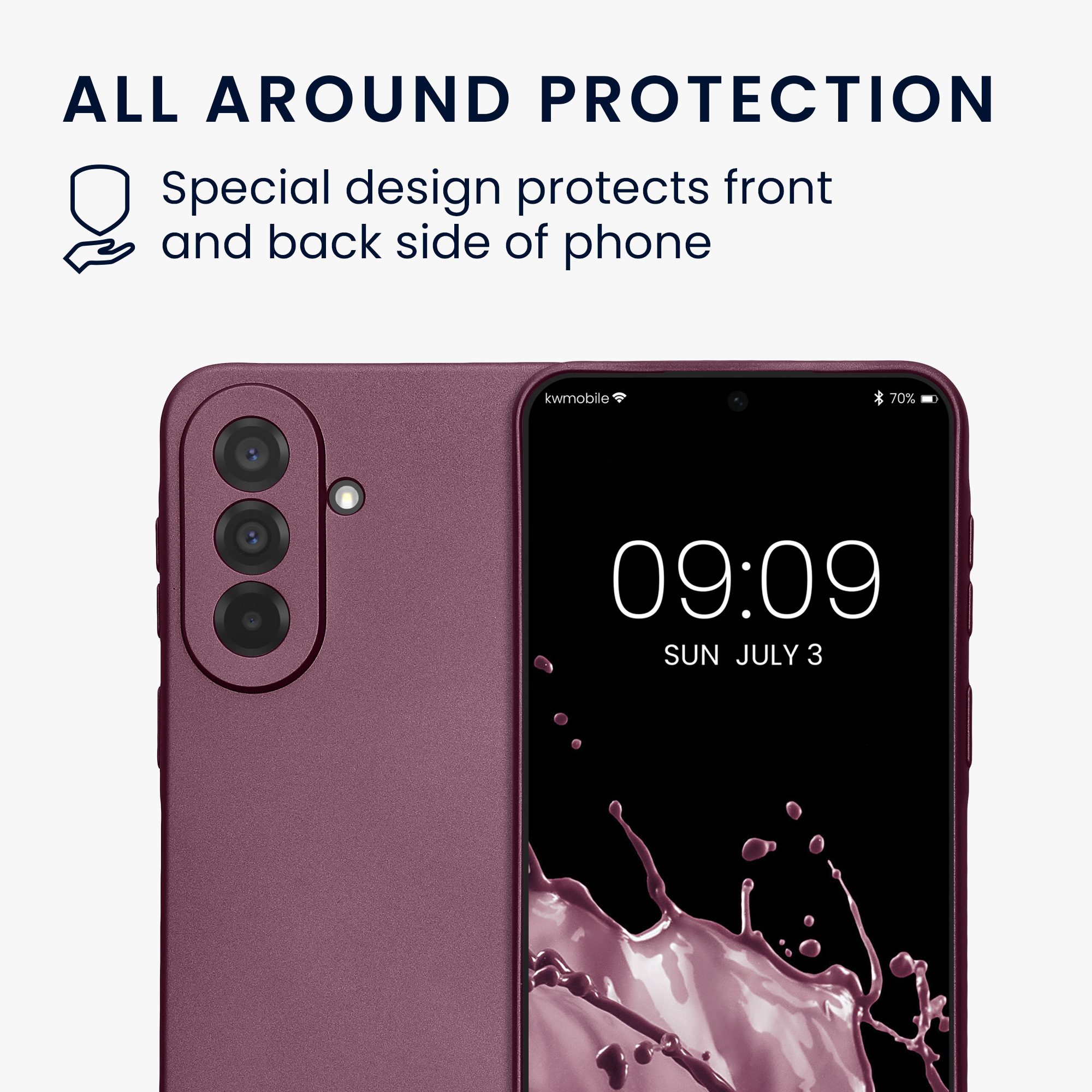 Pouzdro pro Samsung Galaxy A37 5G kwmobile metalické TPU - metalická levandulová
