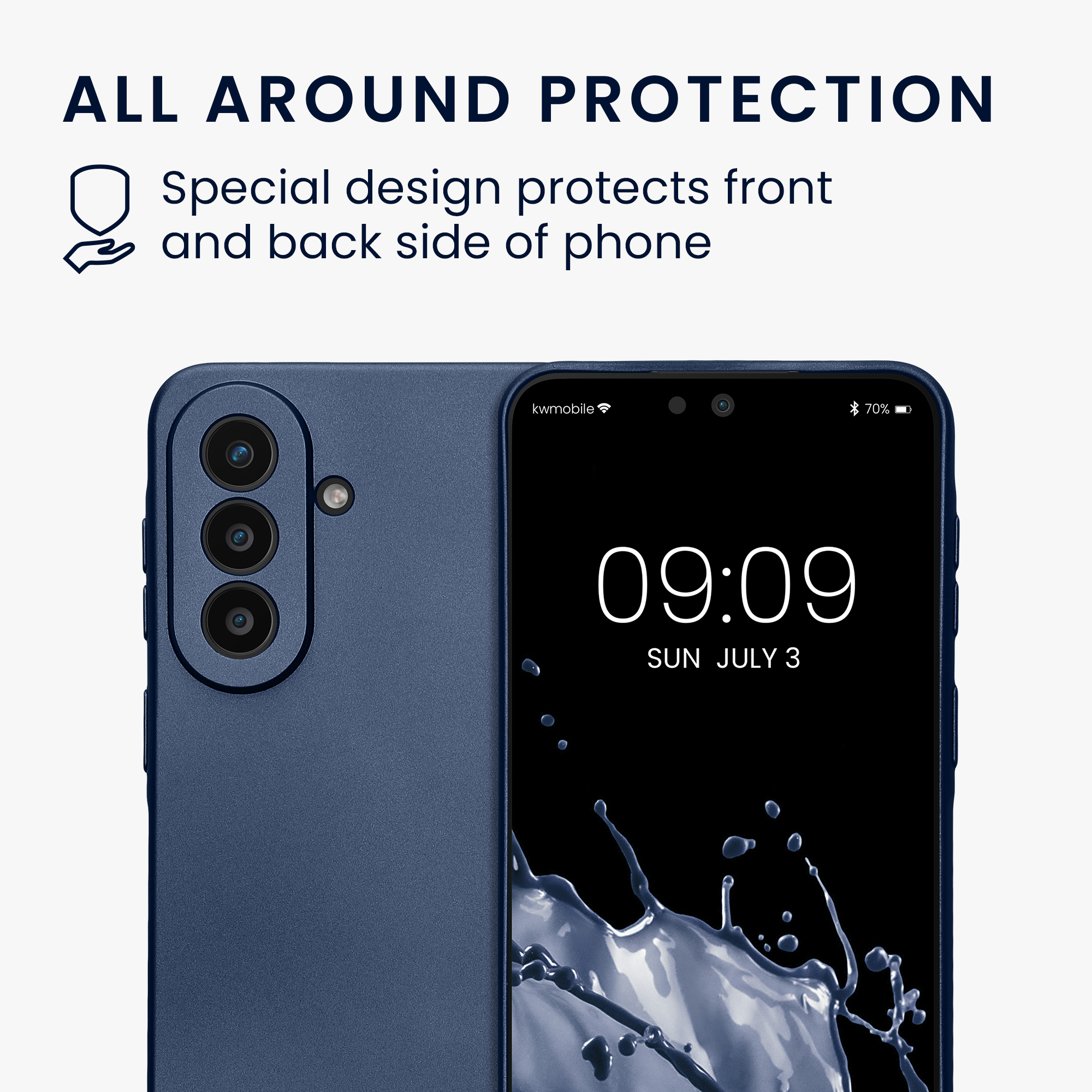 Pouzdro pro Samsung Galaxy A57 5G kwmobile metalické TPU - metalická modrá