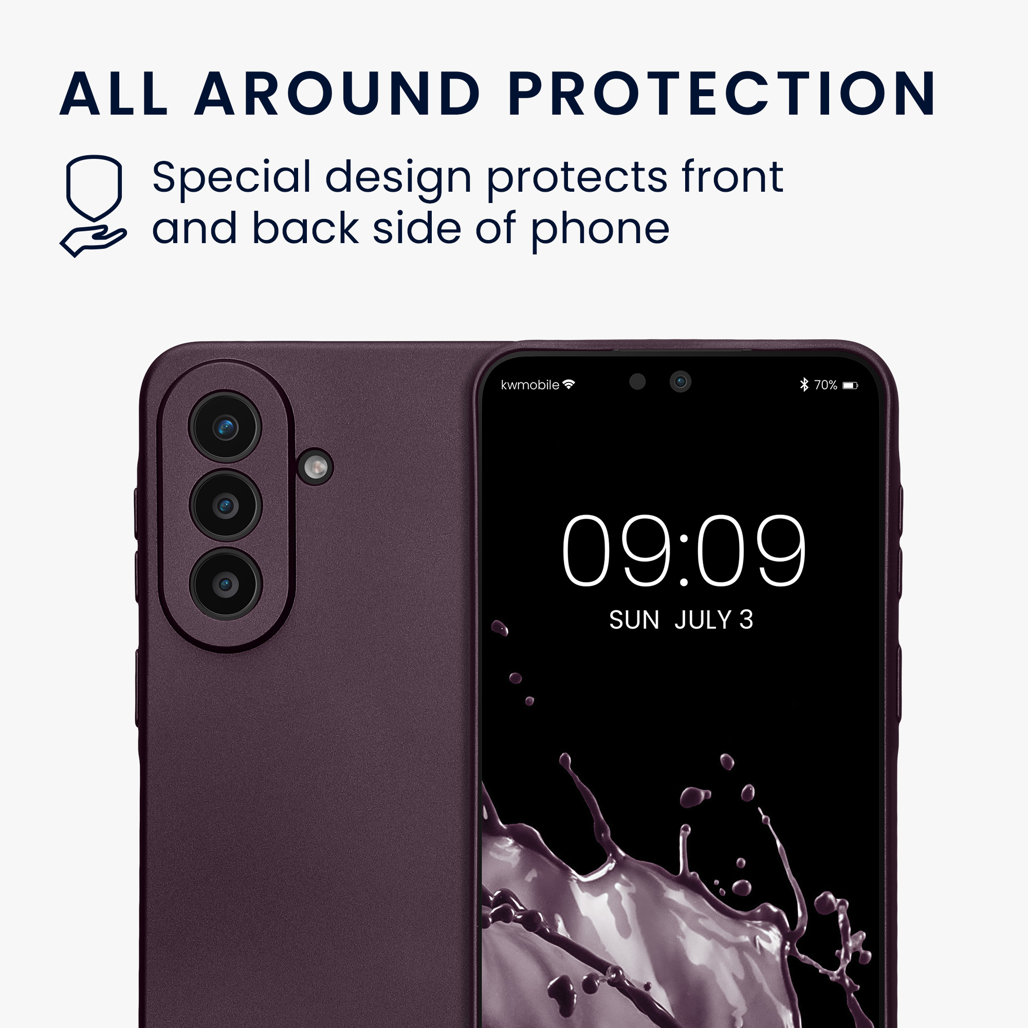 Pouzdro pro Samsung Galaxy A57 5G kwmobile metalické TPU - metalická bordó