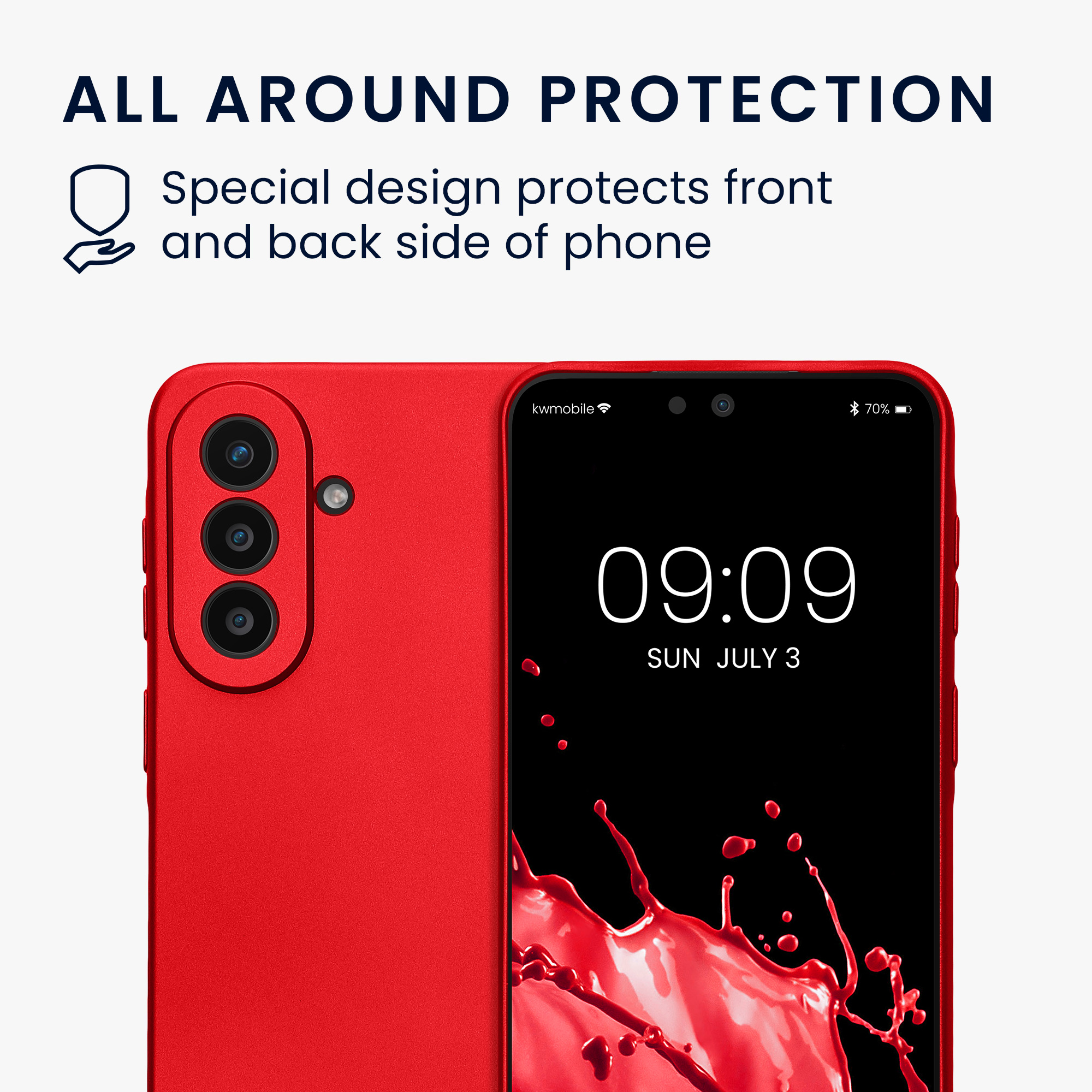 Kryt na mobil Samsung Galaxy A57 5G - kwmobile, metalický tmavě červený