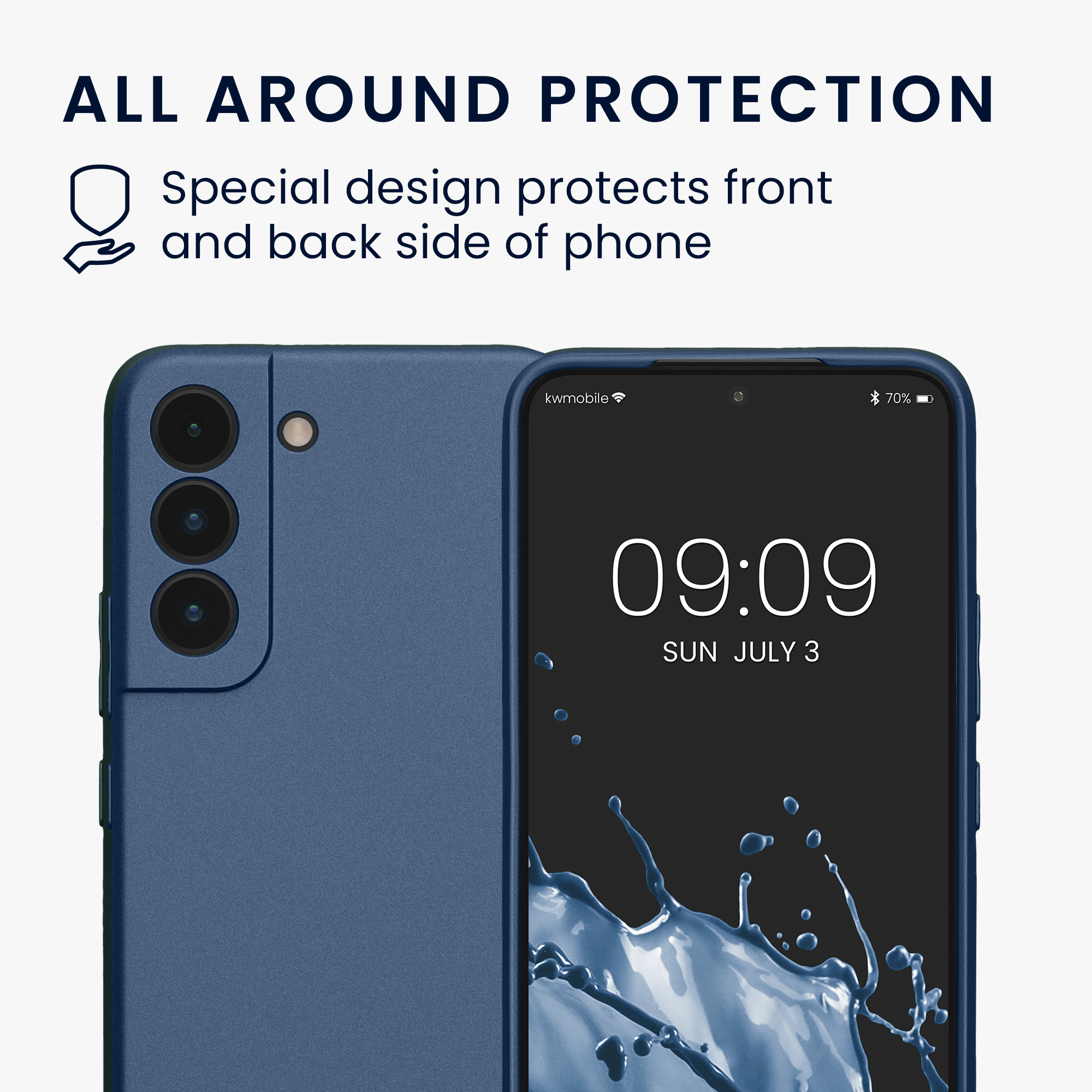 Pouzdro pro Samsung Galaxy S22 kwmobile metalické TPU - metalická modrá