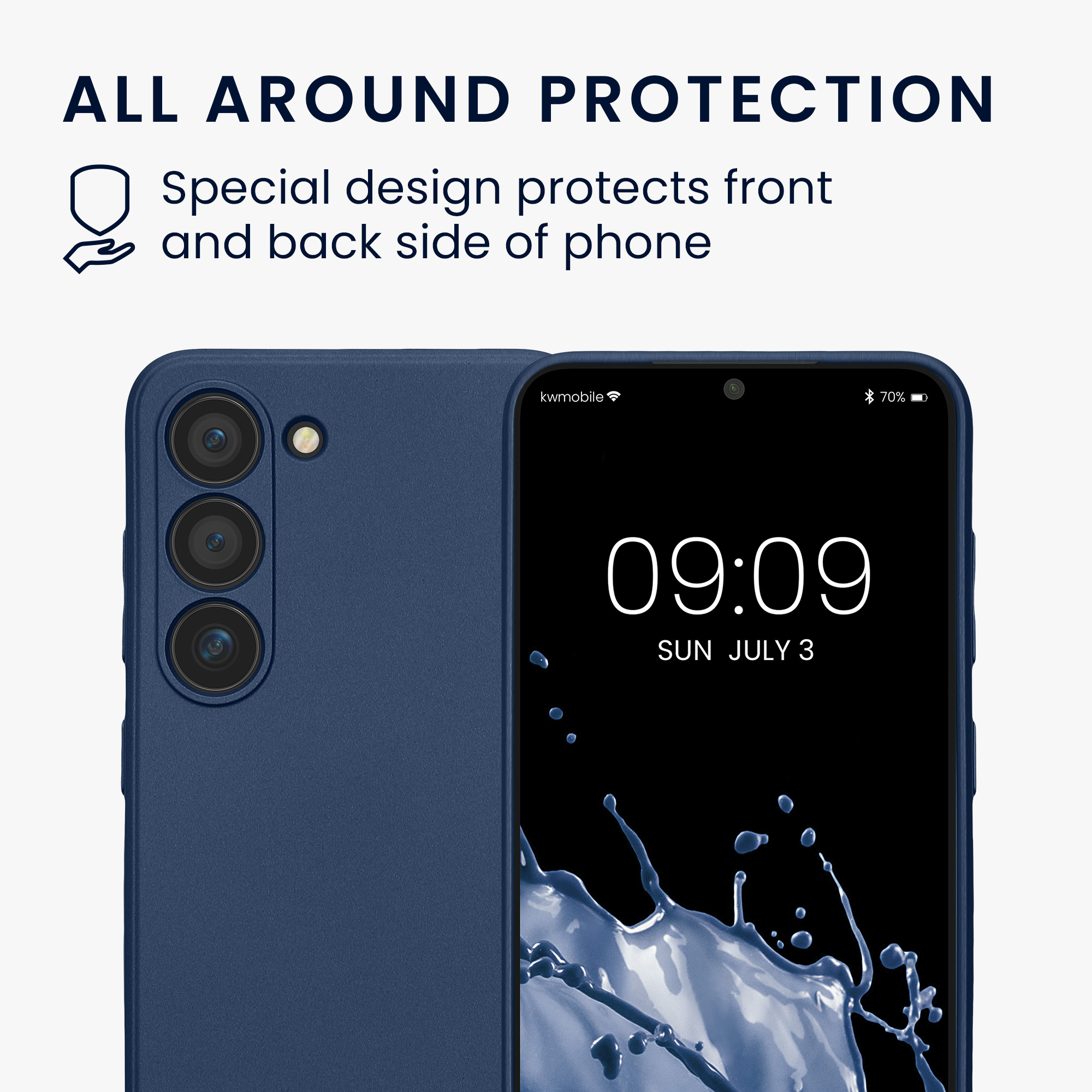 Pouzdro pro Samsung Galaxy S23 kwmobile metalické TPU - metalická modrá