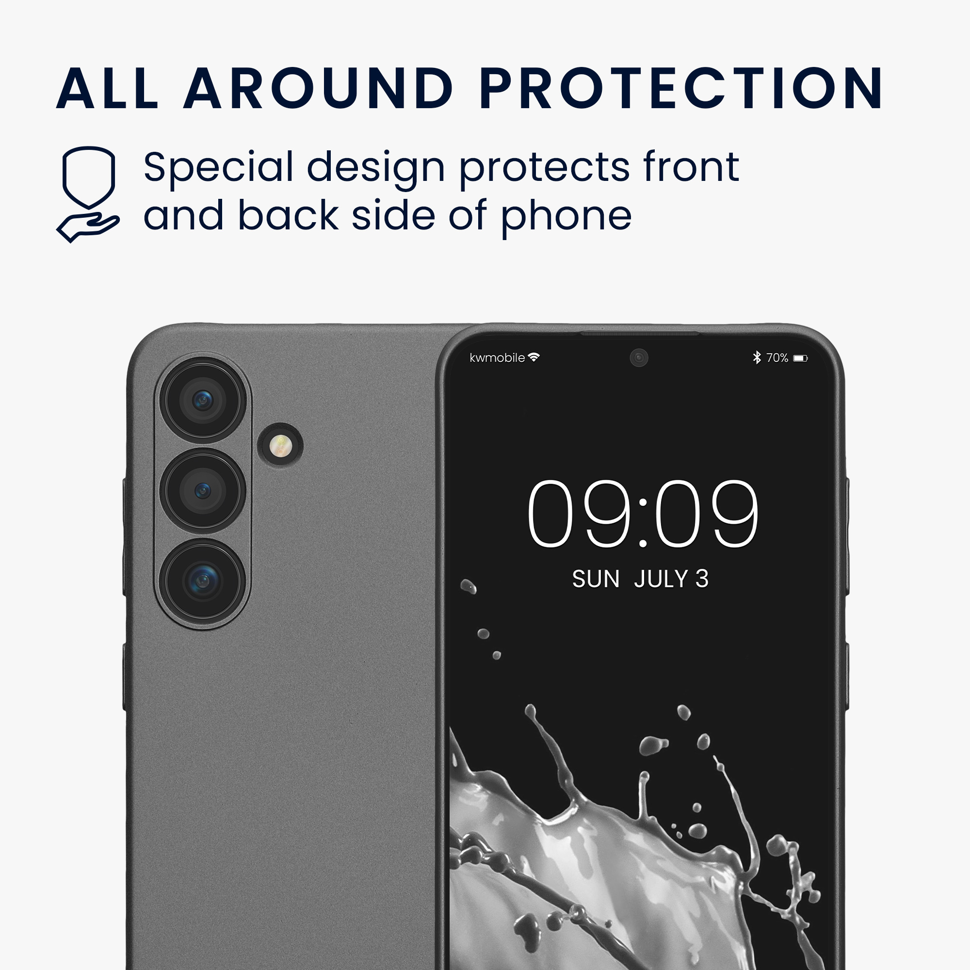 Pouzdro pro Samsung Galaxy S24 kwmobile metalické TPU - metalická šedá