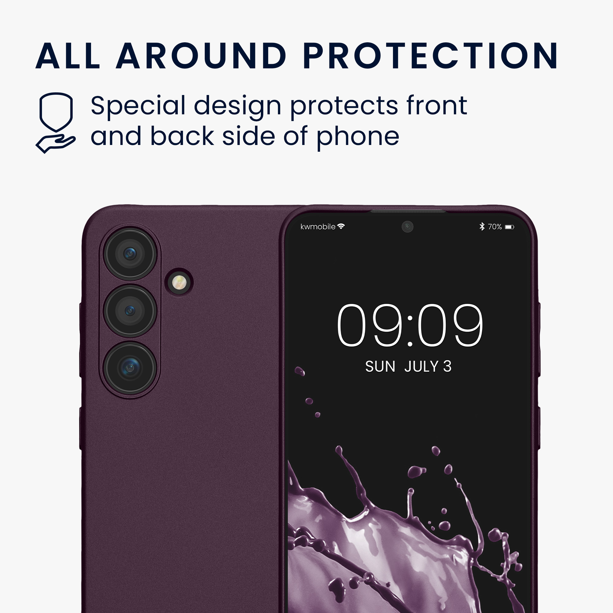 Pouzdro pro Samsung Galaxy S24 kwmobile metalické TPU - metalická bordó