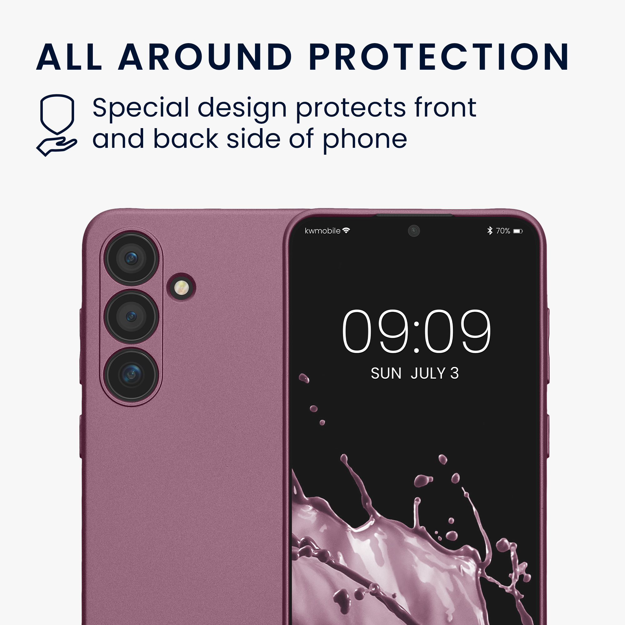 Pouzdro pro Samsung Galaxy S24 kwmobile metalické TPU - metalická levandulová
