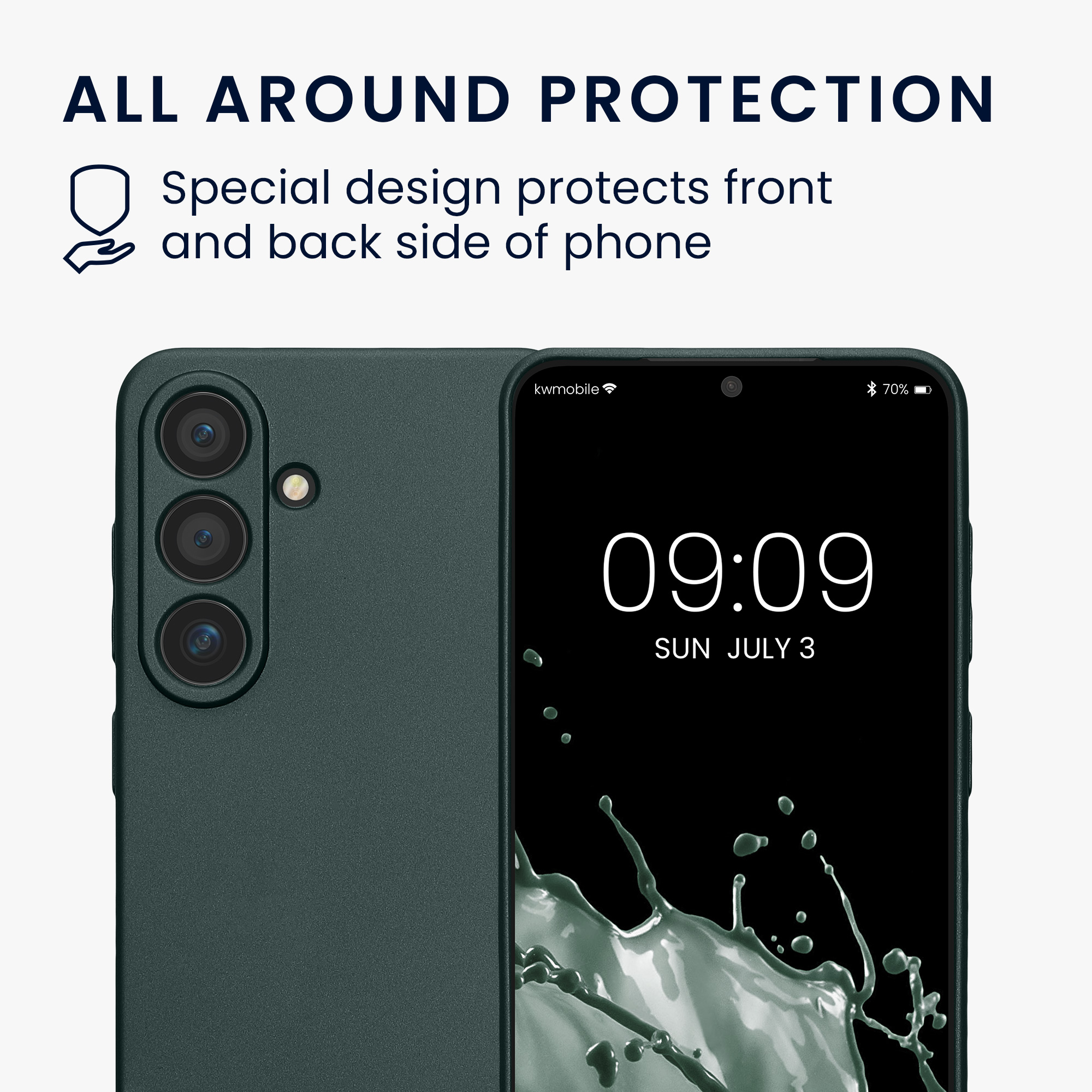Pouzdro pro Samsung Galaxy S25 kwmobile metalické TPU - metalická petrolejová