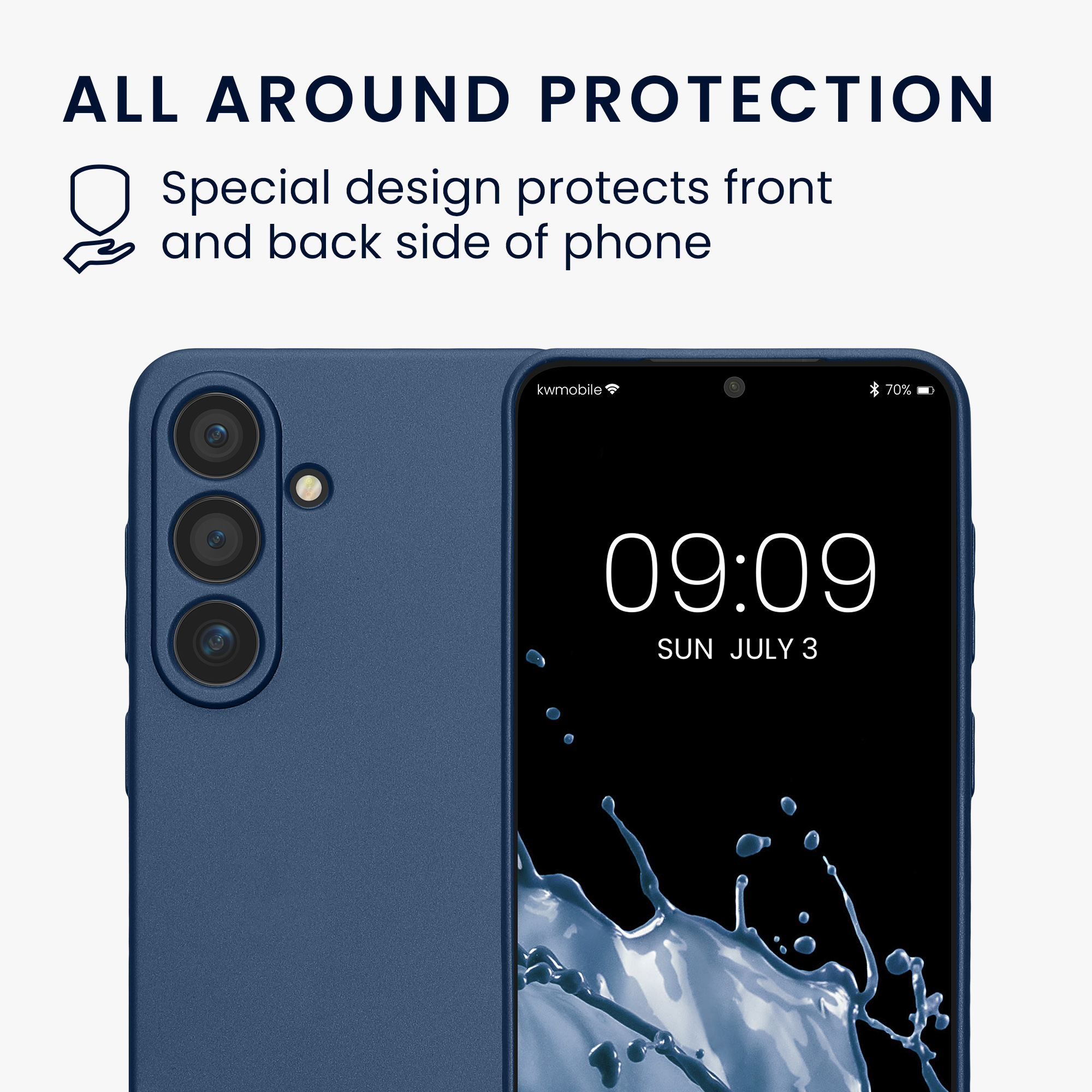 Pouzdro pro Samsung Galaxy S25 kwmobile metalické TPU - metalická modrá