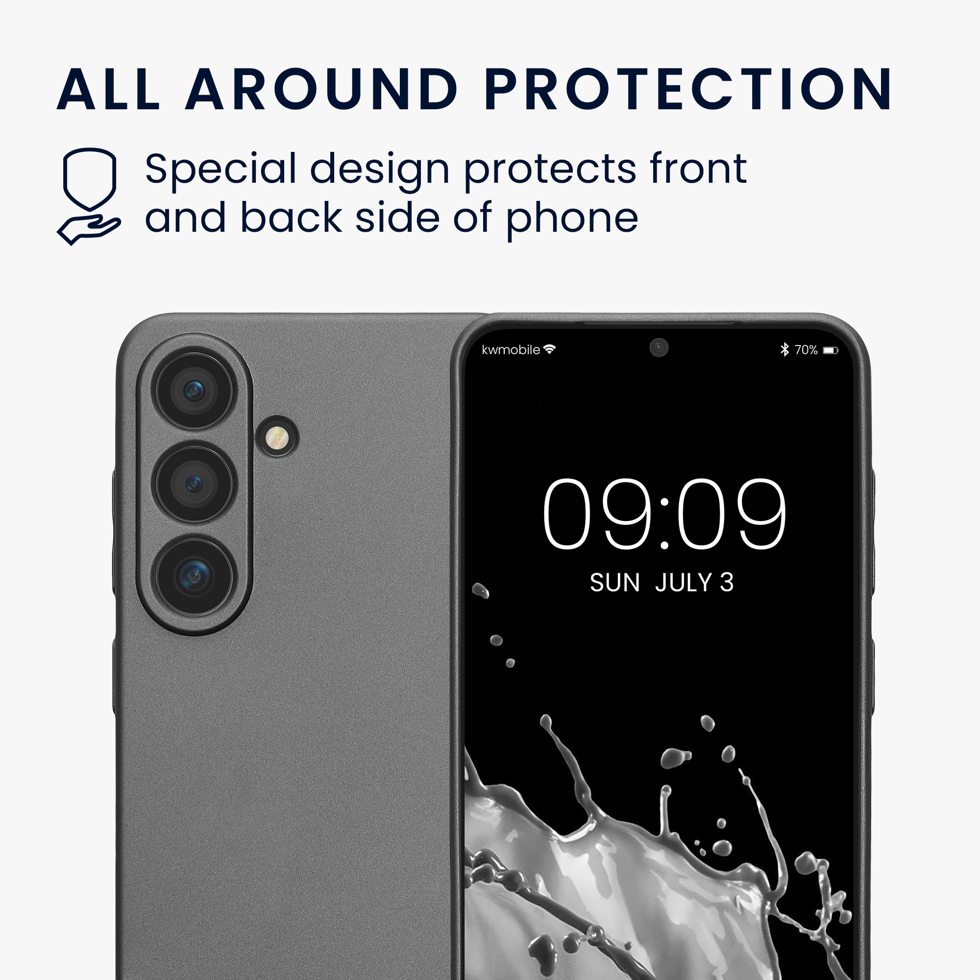 Pouzdro pro Samsung Galaxy S25 kwmobile metalické TPU - metalická šedá
