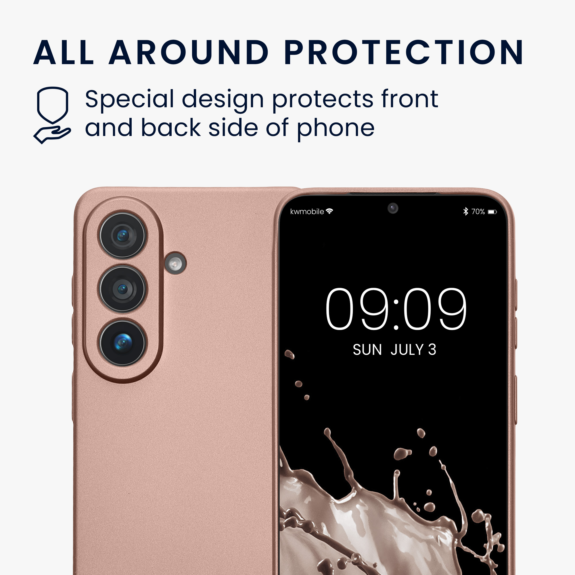 Pouzdro pro Samsung Galaxy S26 kwmobile metalické TPU - metalická růžové zlato