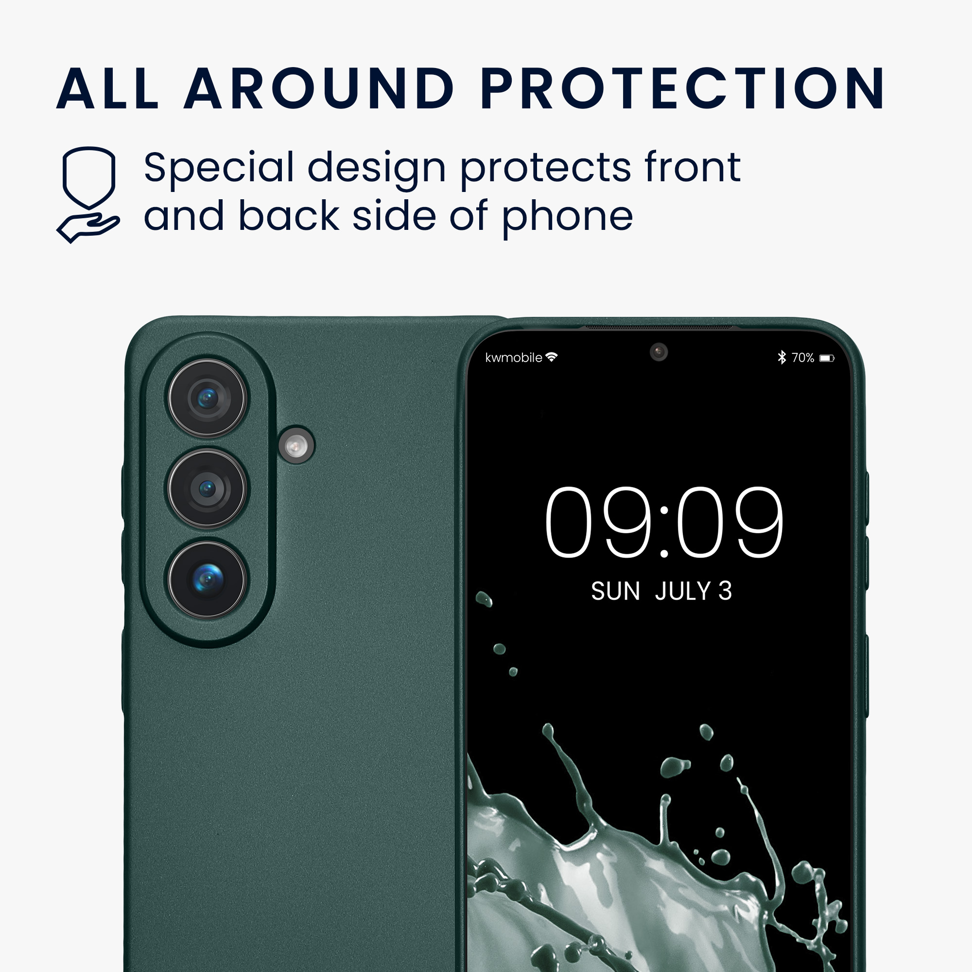 Pouzdro pro Samsung Galaxy S26 kwmobile metalické TPU - metalická petrolejová
