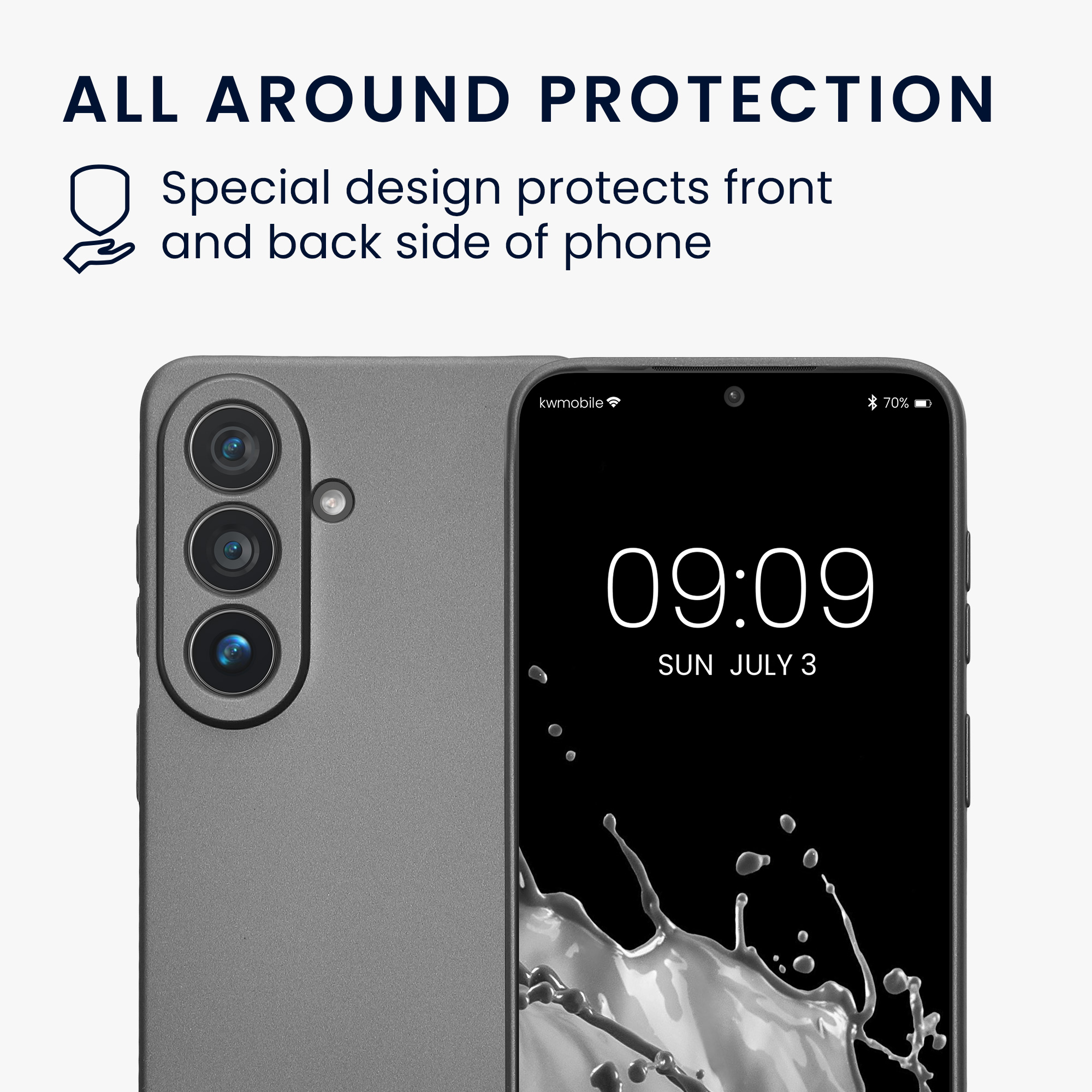Pouzdro pro Samsung Galaxy S26 kwmobile metalické TPU - metalická šedá