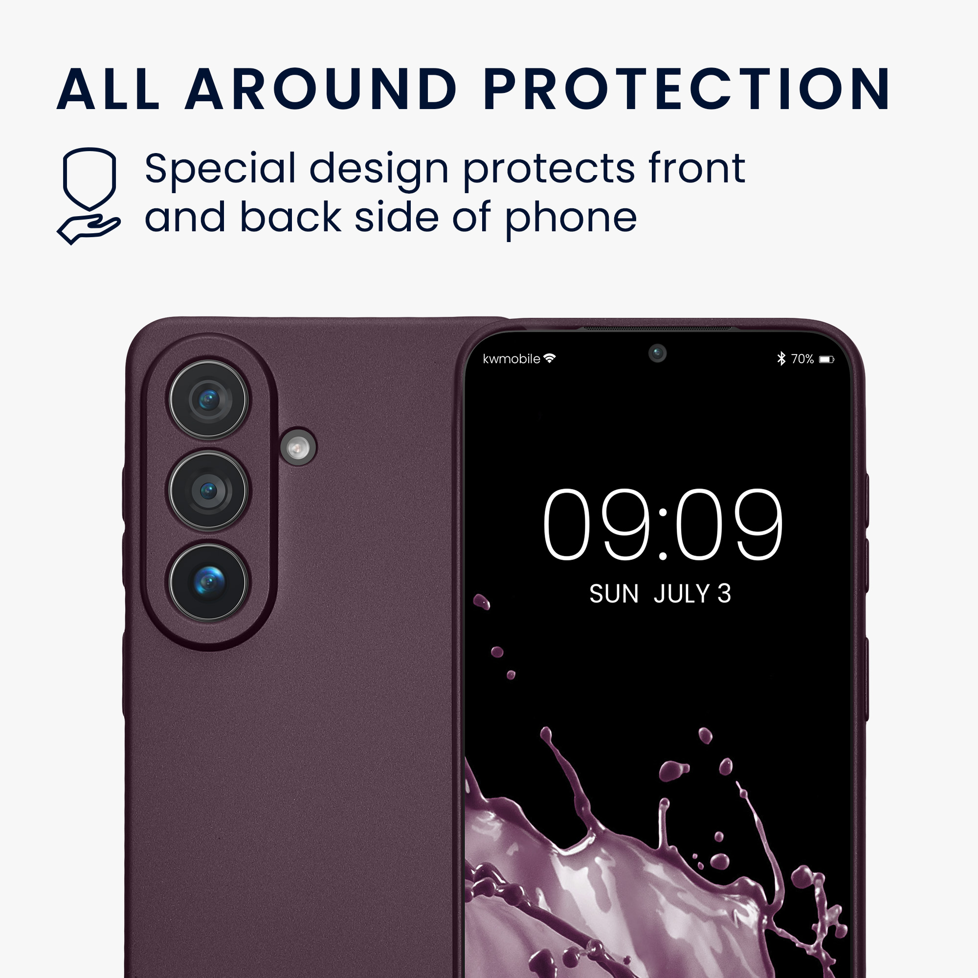 Pouzdro pro Samsung Galaxy S26 kwmobile metalické TPU - metalická bordó