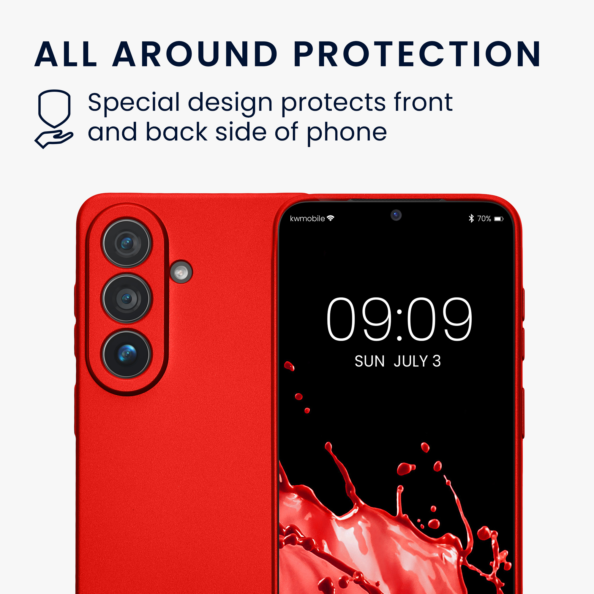Pouzdro pro Samsung Galaxy S26 kwmobile metalické TPU - metalická tmavě červená