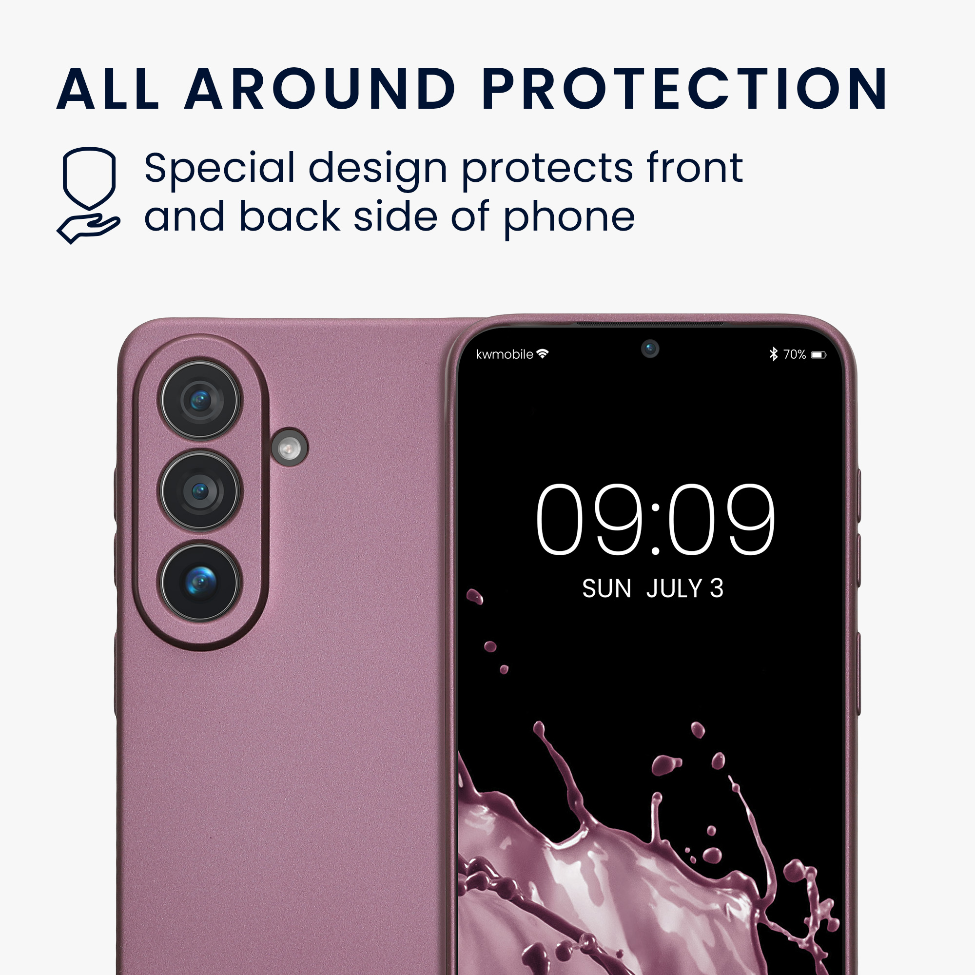 Pouzdro pro Samsung Galaxy S26 kwmobile metalické TPU - metalická levandulová