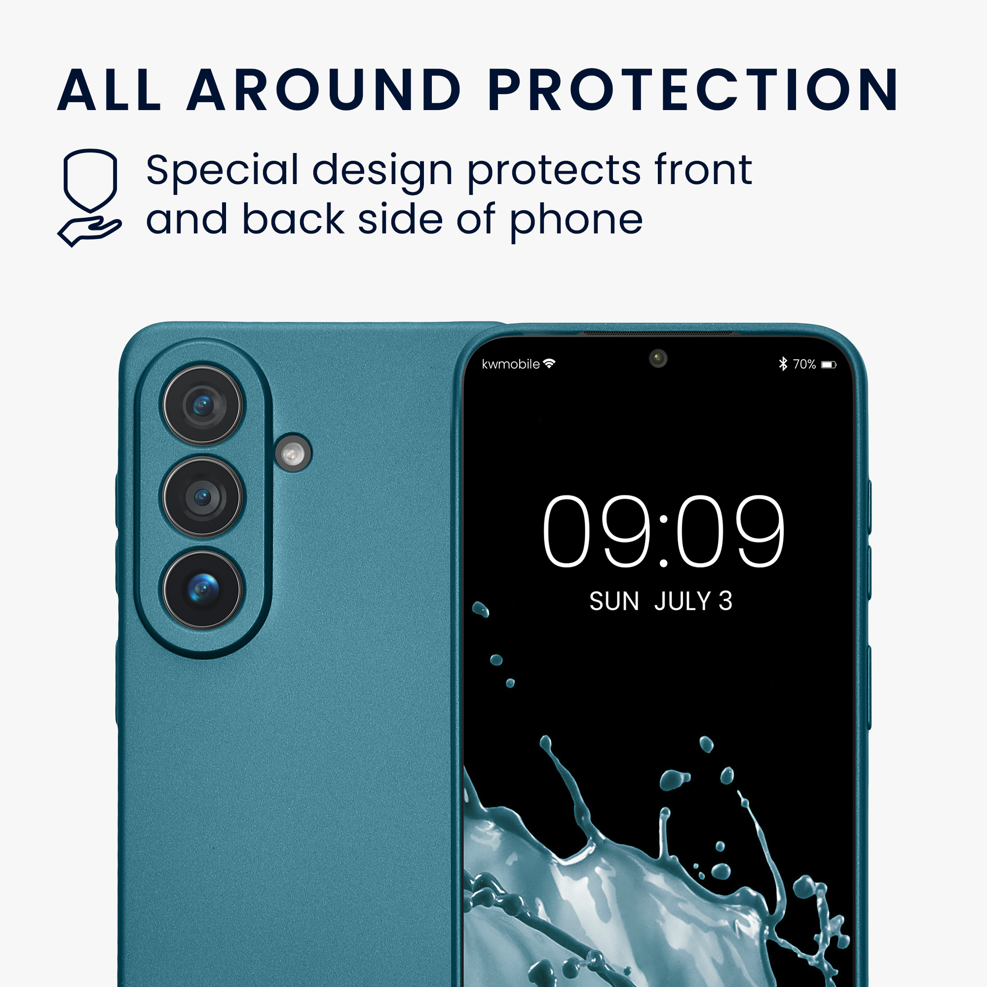 Pouzdro pro Samsung Galaxy S26 kwmobile metalické TPU - metalická karibská modrá