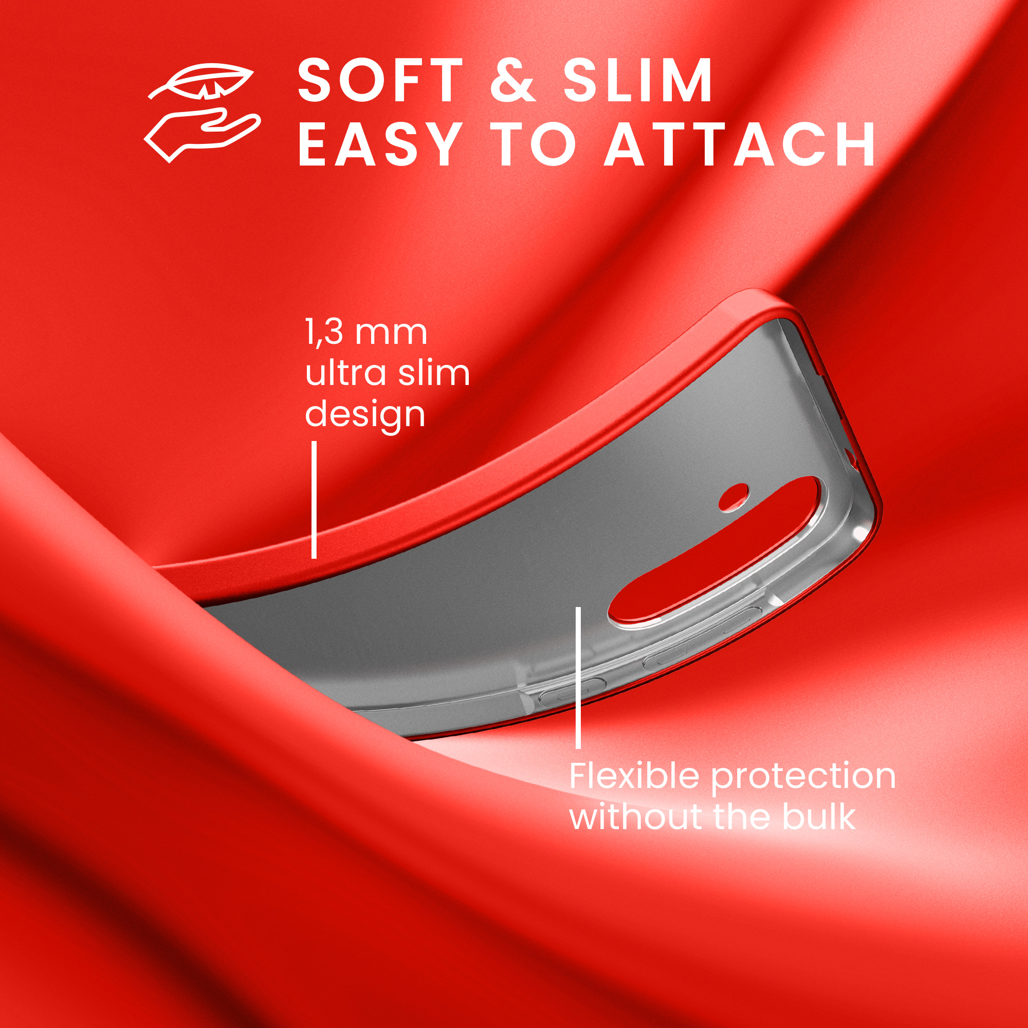 Pouzdro pro Samsung Galaxy S26 FE kwmobile tenké metalické silikonové - metalická tmavě červená