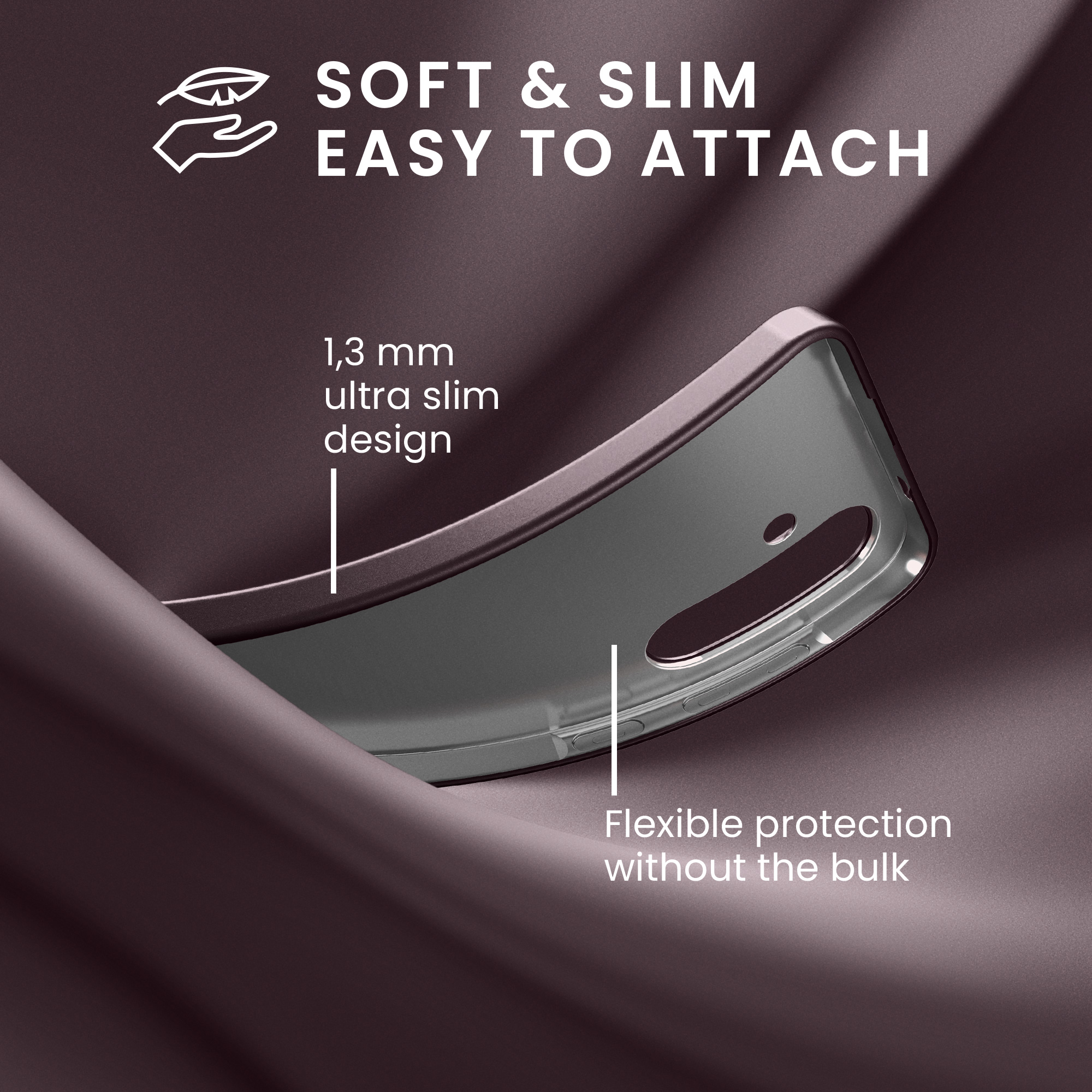 Pouzdro pro Samsung Galaxy S26 FE kwmobile tenké metalické silikonové - metalická bordó