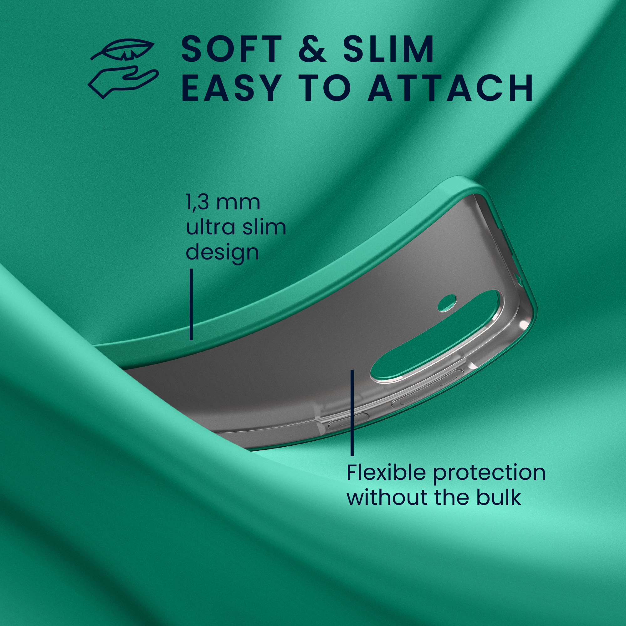 Pouzdro pro Samsung Galaxy S26 FE kwmobile tenké metalické silikonové - tmavá metalická zelená