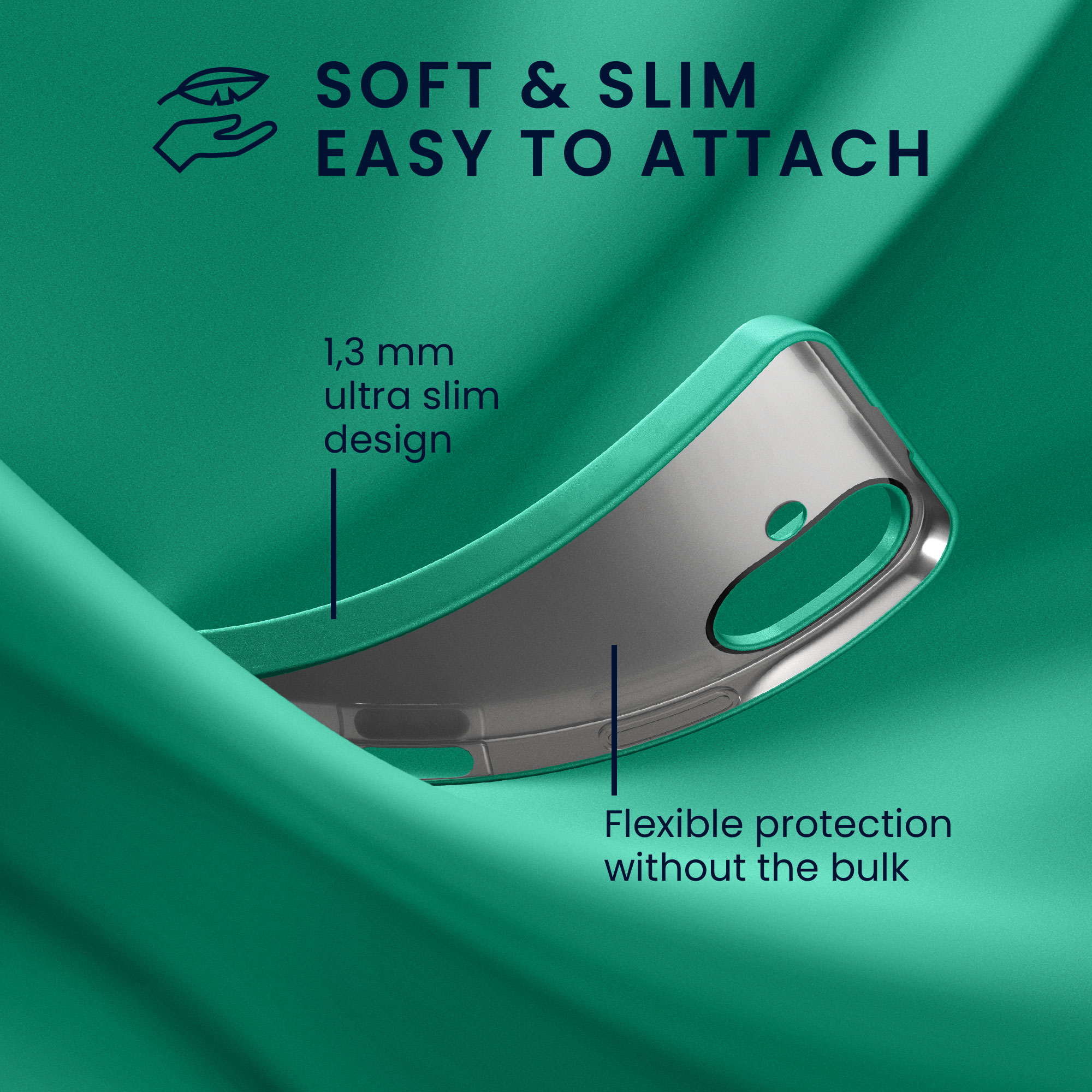 Tenký metalický TPU silikonový kryt pro Samsung Galaxy A18 4G / 5G kwmobile ‑ tmavě metalická zelená