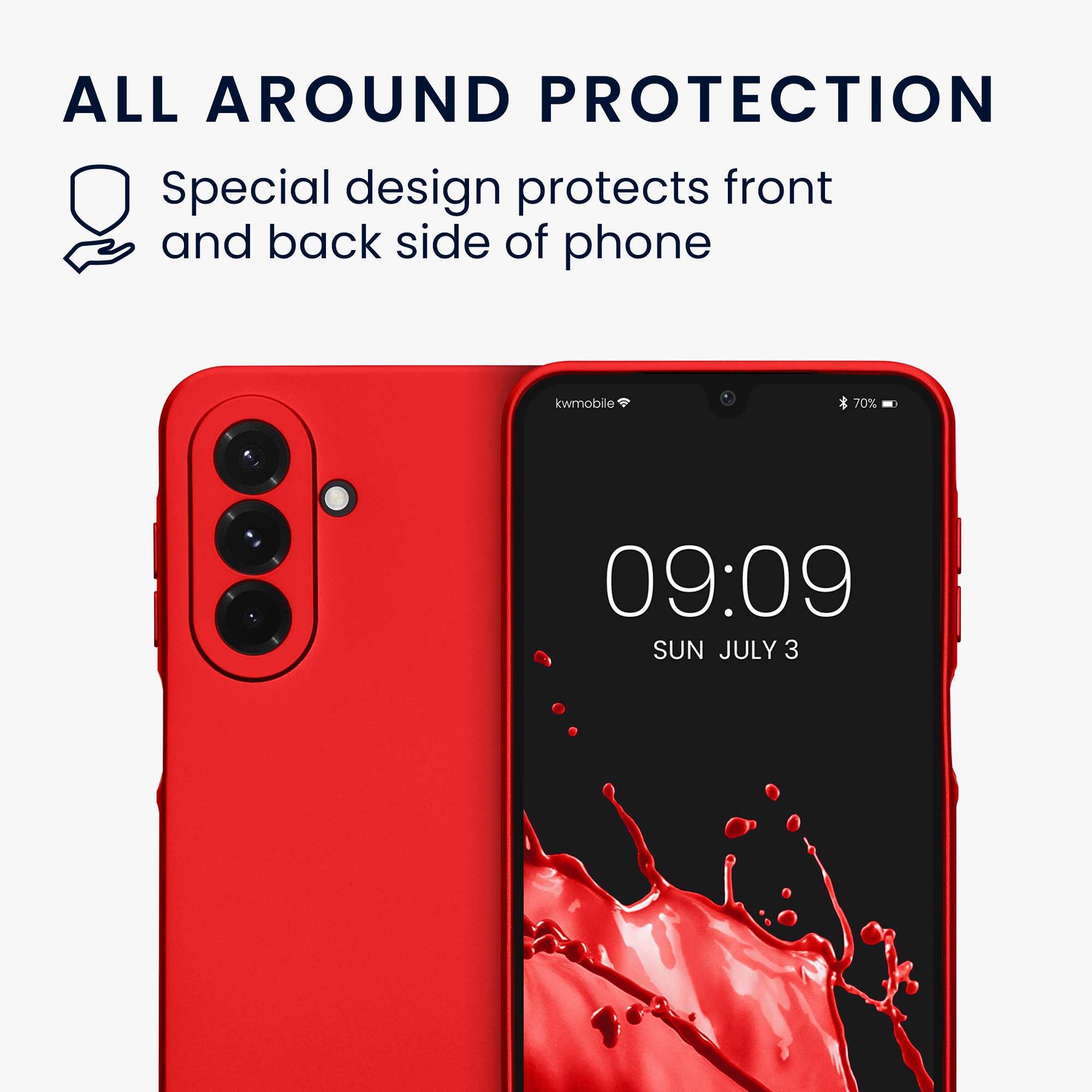 Kryt na mobil Samsung Galaxy A18 4G / 5G - kwmobile, metalický tmavě červený