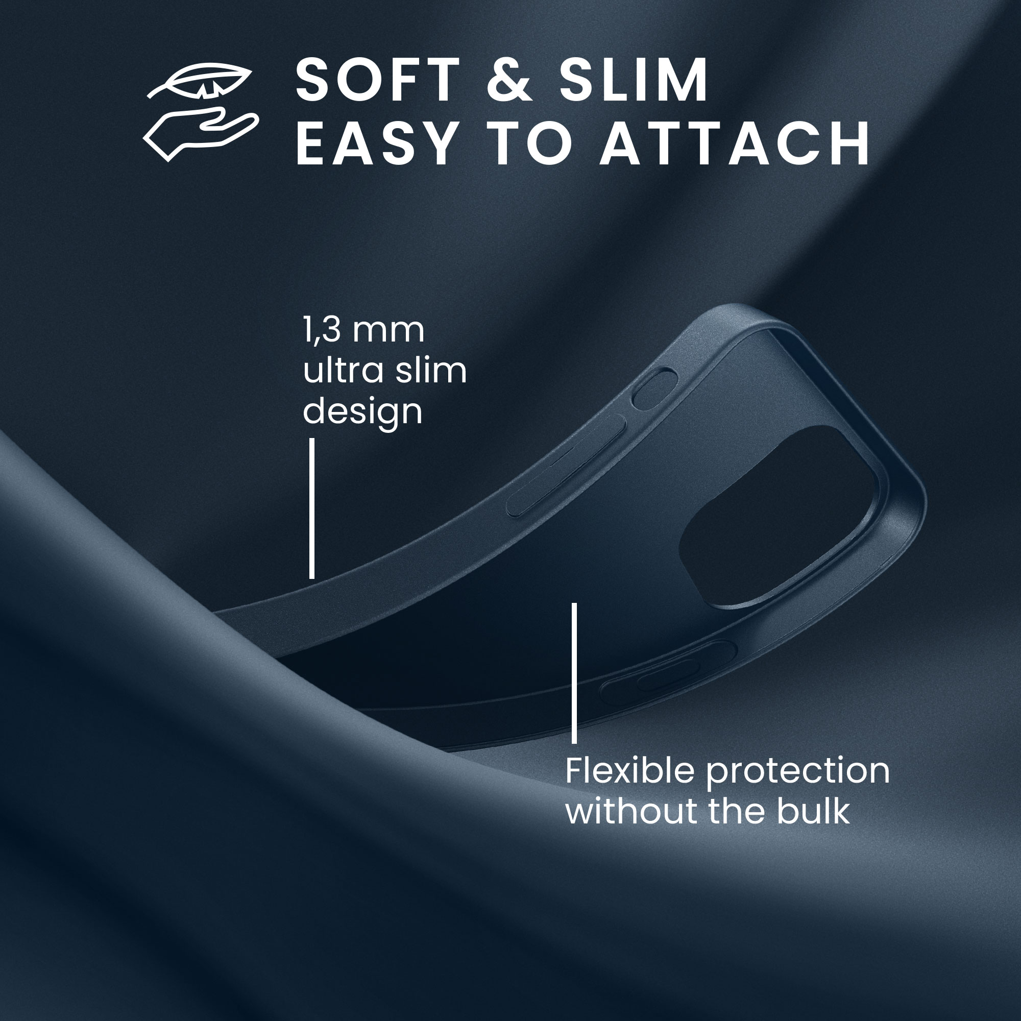 Pouzdro pro Apple iPhone 15 kwmobile tenké metalické silikonové - metalická zodiac modrá