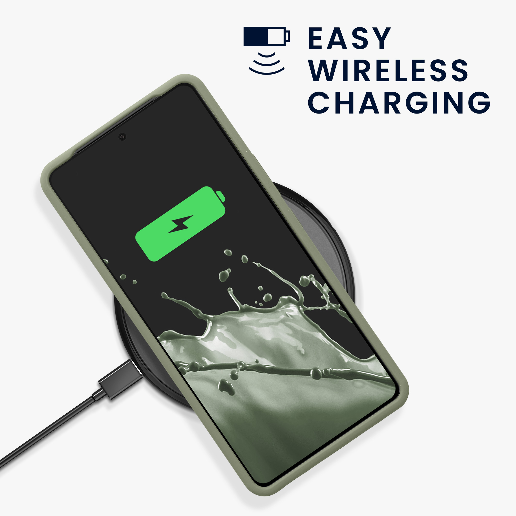 Kryt kwmobile pro ASUS Zenfone 11 Ultra - wireless charging gray green