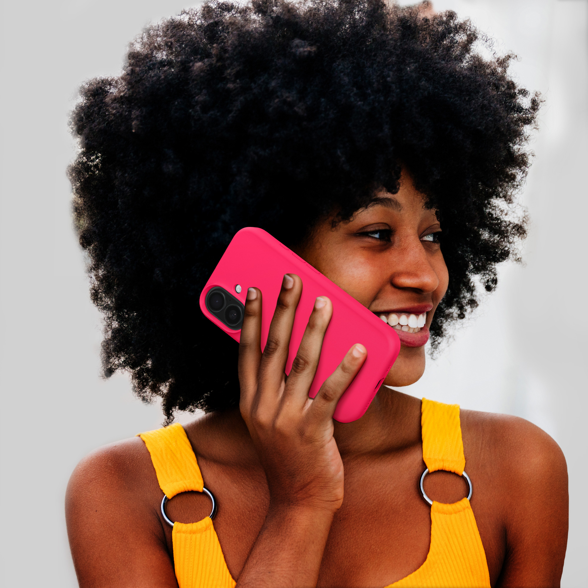 Pouzdro pro Apple iPhone 16 kwmobile silikonové - neonově růžová