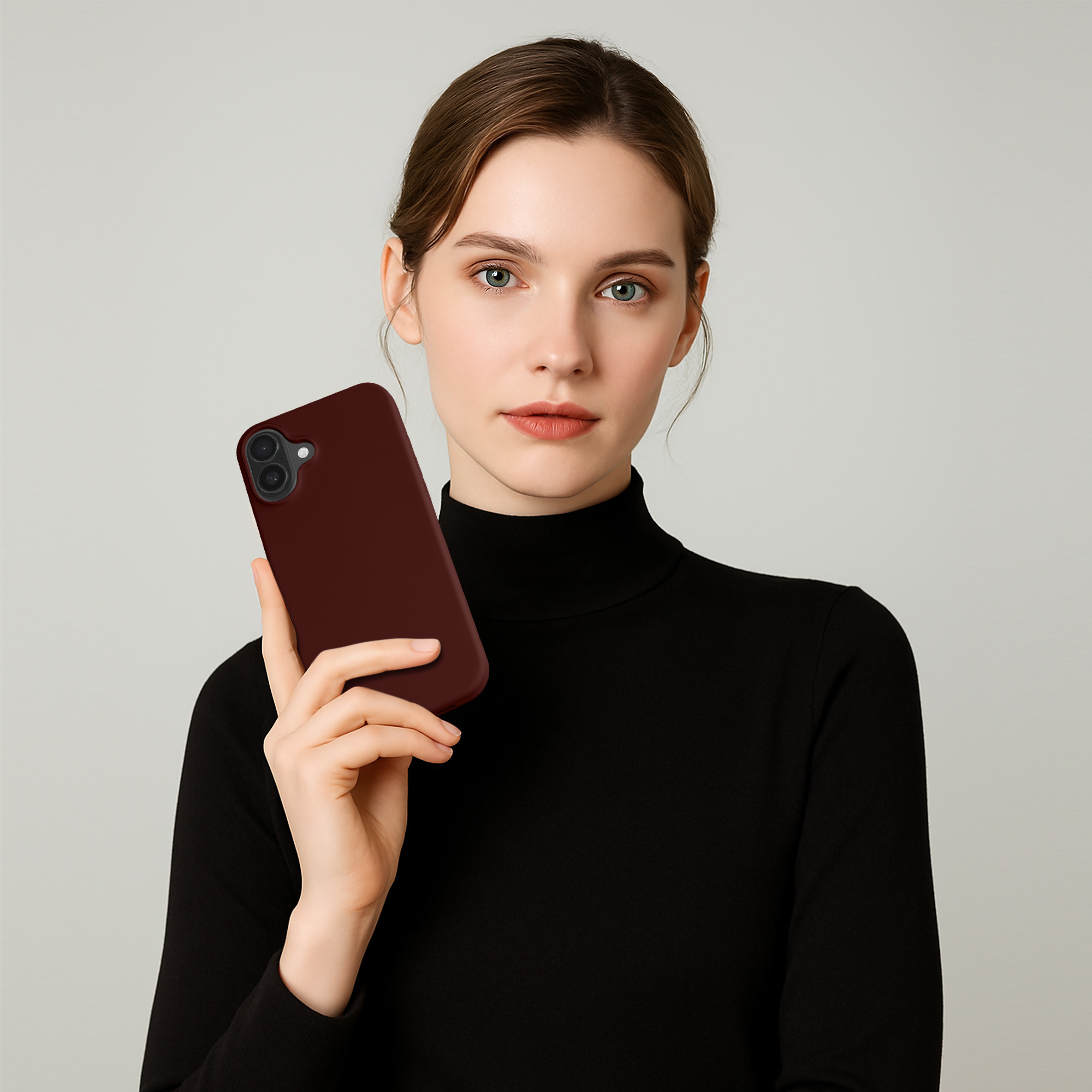Pouzdro pro Apple iPhone 16 kwmobile silikonové - hnědočervená