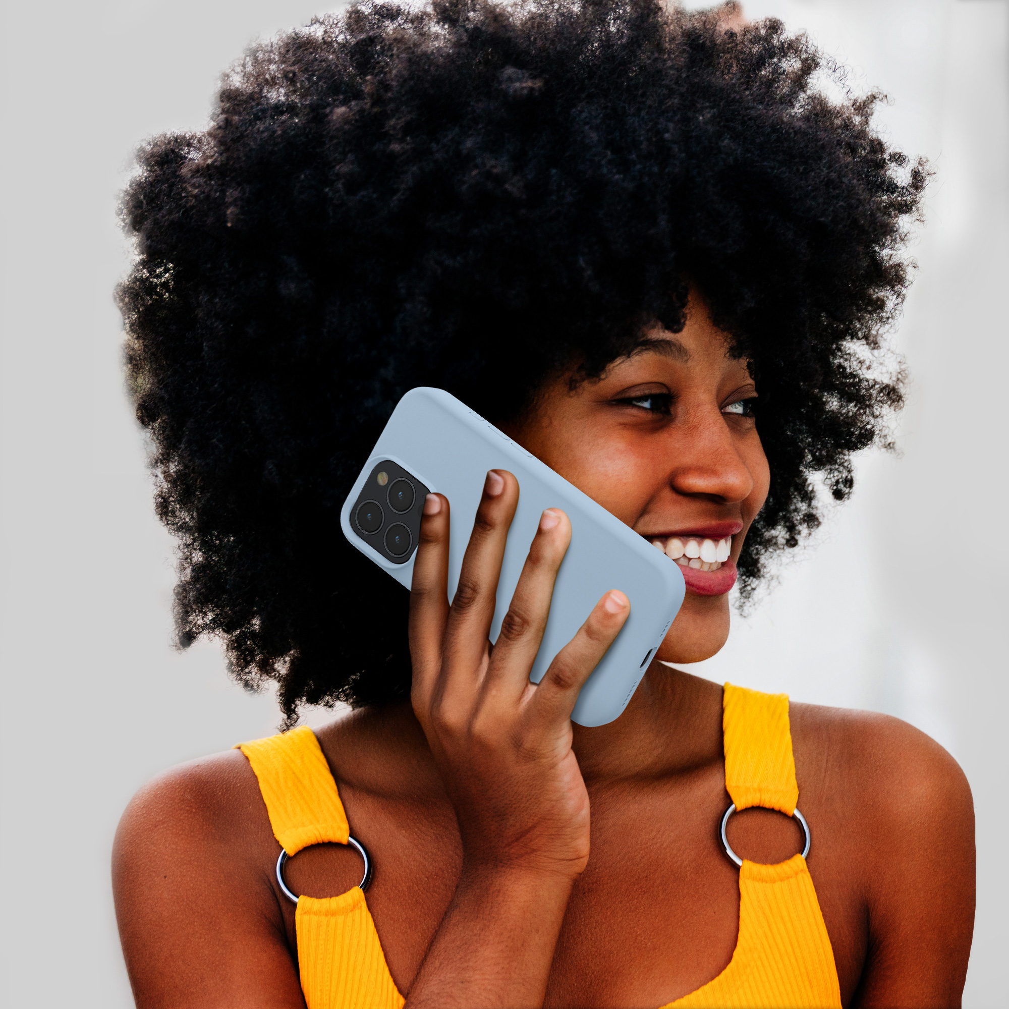 Silikonový kryt na mobil Apple iPhone 16 Pro kwmobile - světle modrá