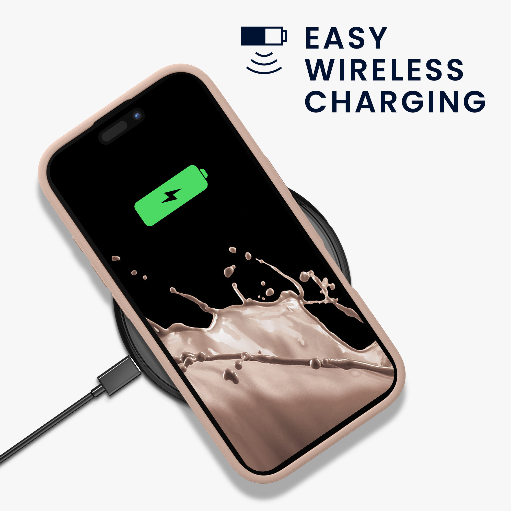 Silikonový kryt na mobil Apple iPhone 16 kwmobile - růžová