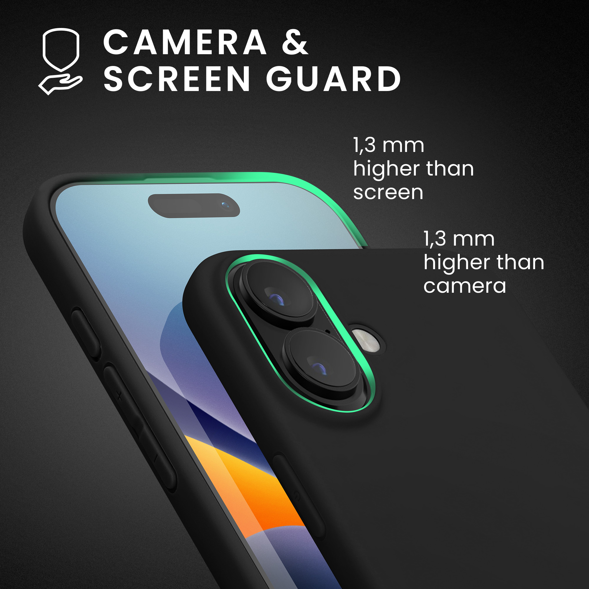 Silikonový kryt kwmobile pro iPhone 16 - matná černá