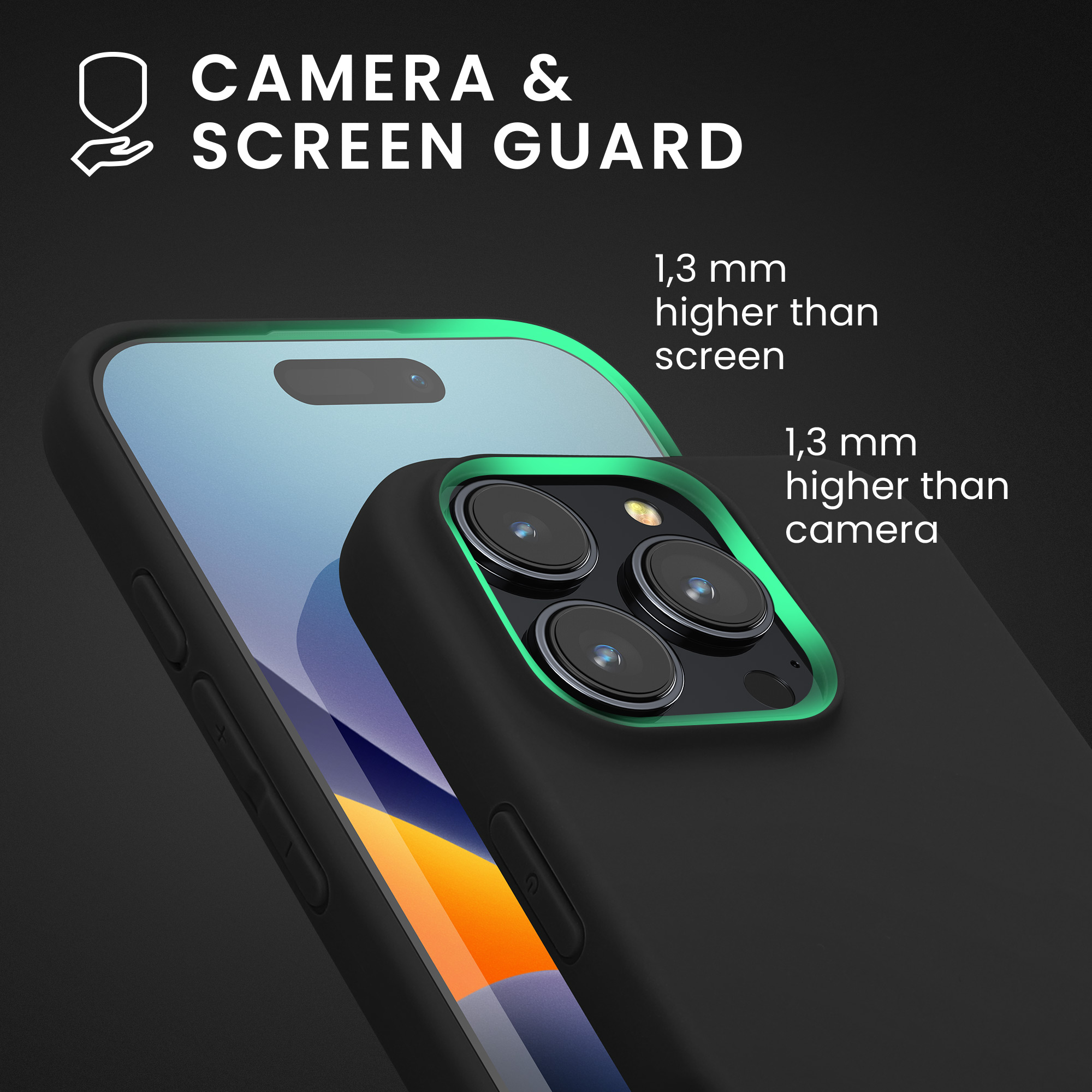 Silikonový kryt na mobil Apple iPhone 16 Pro kwmobile - černá