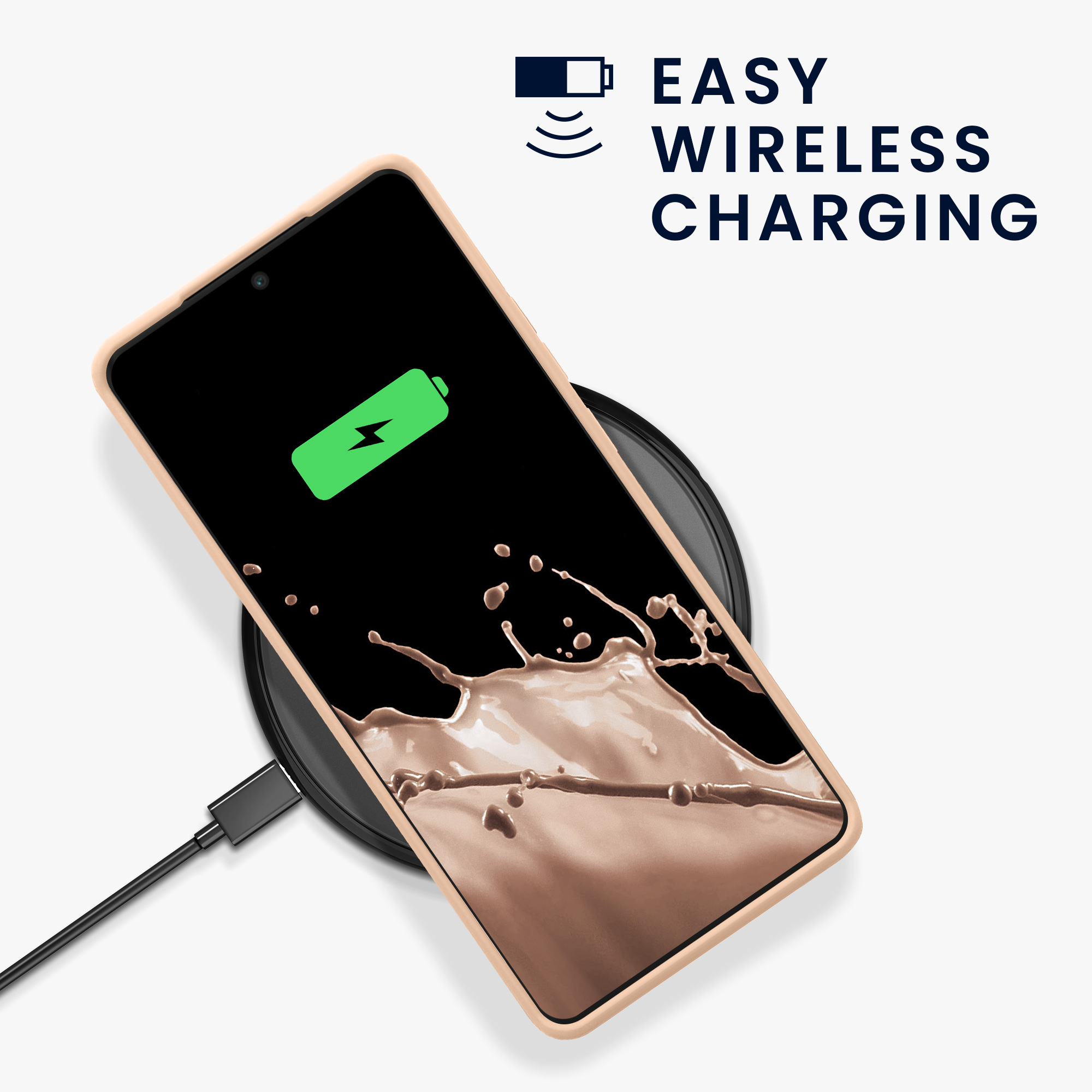 Kryt na mobil Motorola Edge 50 kwmobile TPU pastelová broskev