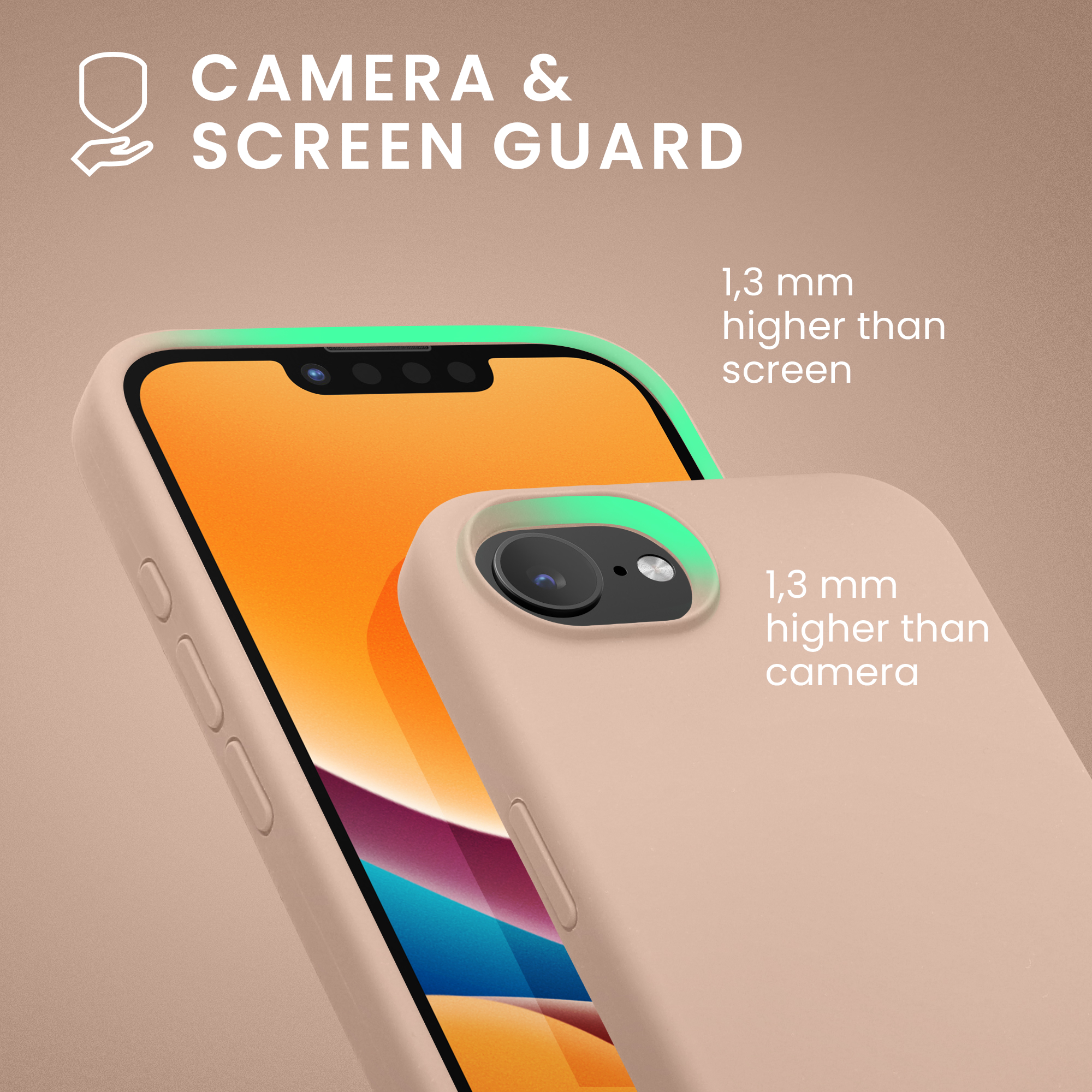Silikonový kryt Kwmobile pro iPhone 17e / 16e - wireless charging coconut swirl