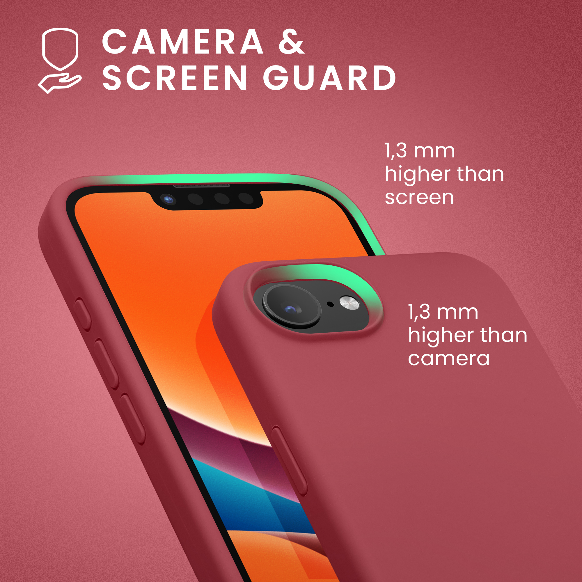 Silikonový kryt Kwmobile pro iPhone 17e / 16e - wireless charging dark rose