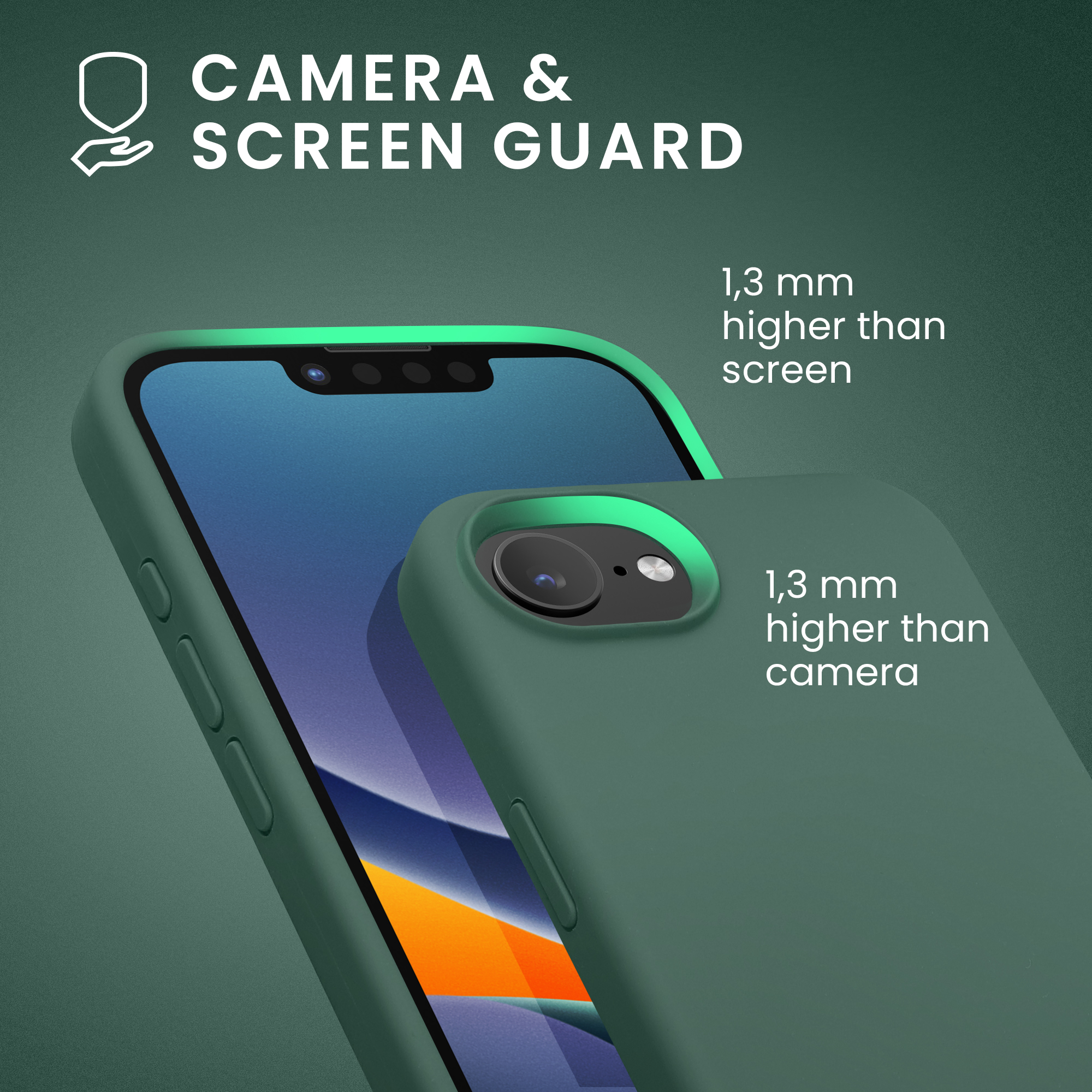 Silikonový kryt Kwmobile pro iPhone 17e / 16e - wireless charging forest green