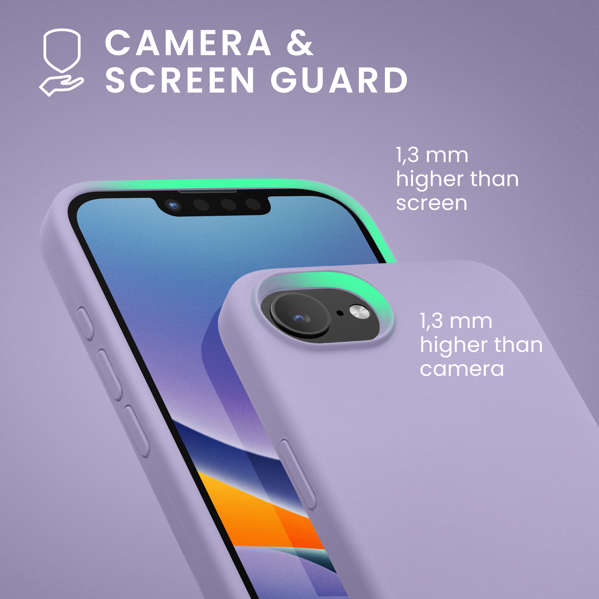 Silikonový kryt Kwmobile pro iPhone 17e / 16e - wireless charging lavender