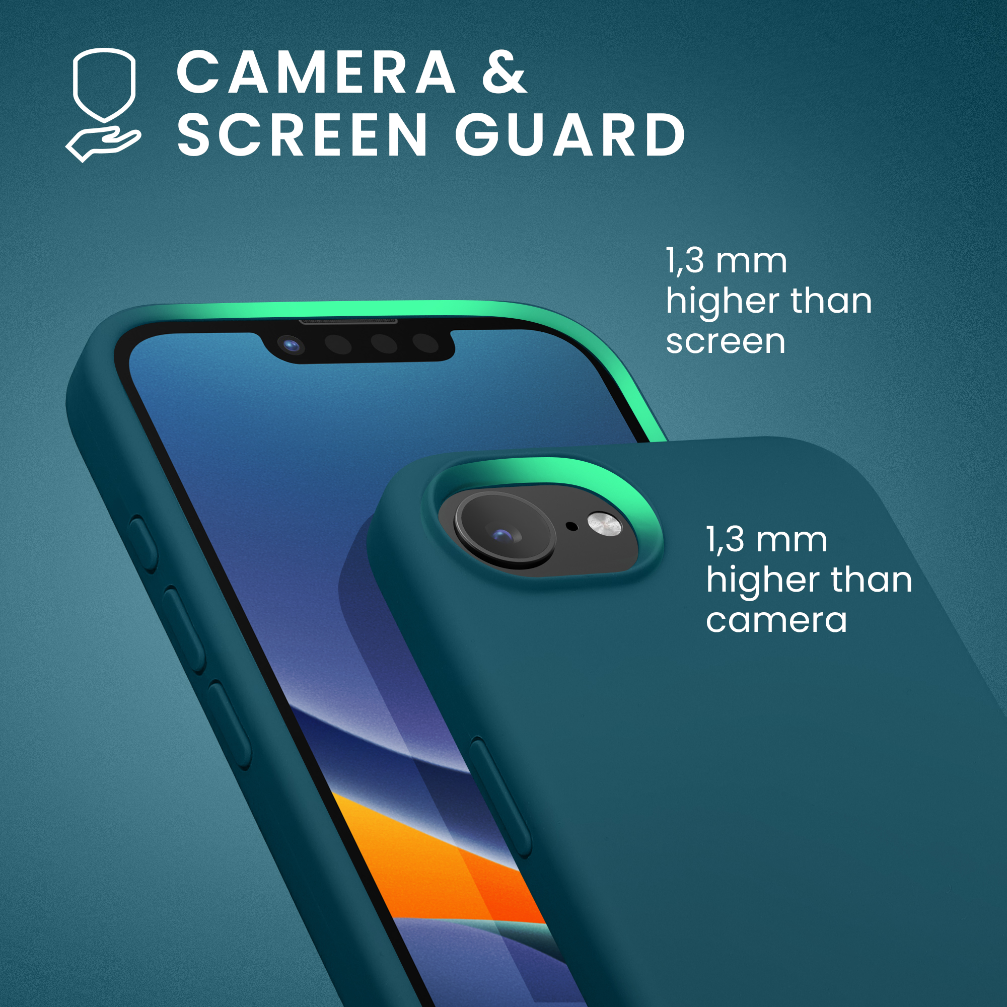 Silikonový kryt Kwmobile pro iPhone 17e / 16e - wireless charging teal matte