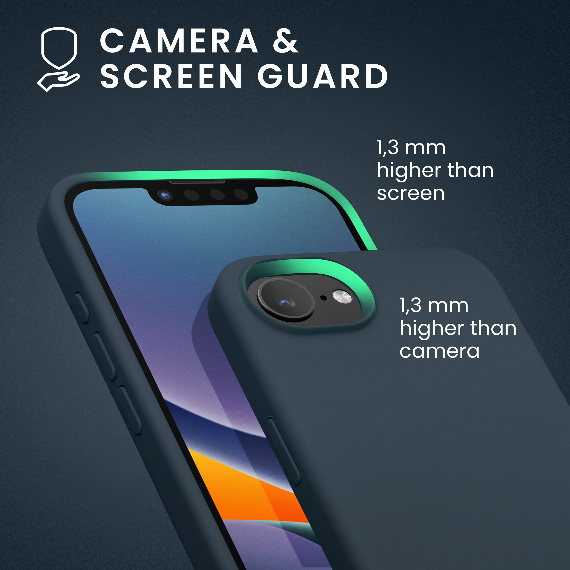 Silikonový kryt Kwmobile pro iPhone 17e / 16e - wireless charging dark slate