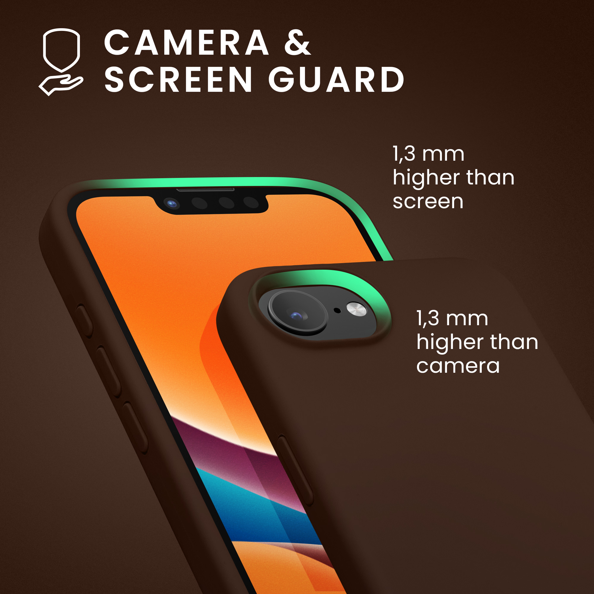 Silikonový kryt Kwmobile pro iPhone 17e / 16e - wireless charging chocolate